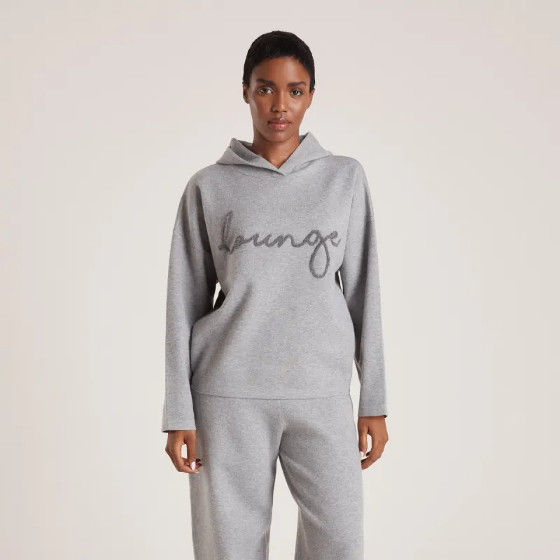 Knitted Lounge Hoodie - Grey Marl sold by Lounge Underwear