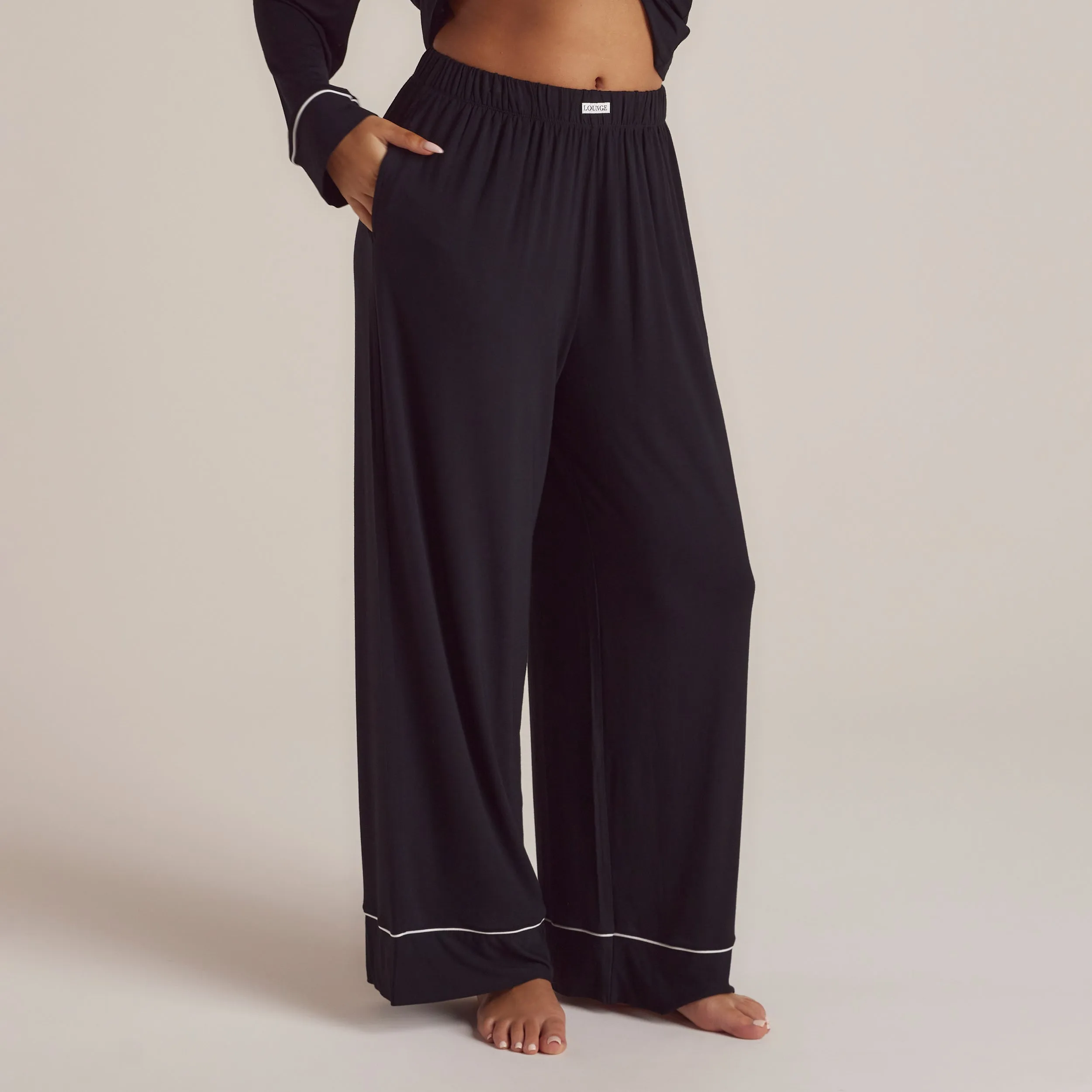 Modal Pyjama Bottoms - Black sold by Lounge Underwear product image thumbnail 5