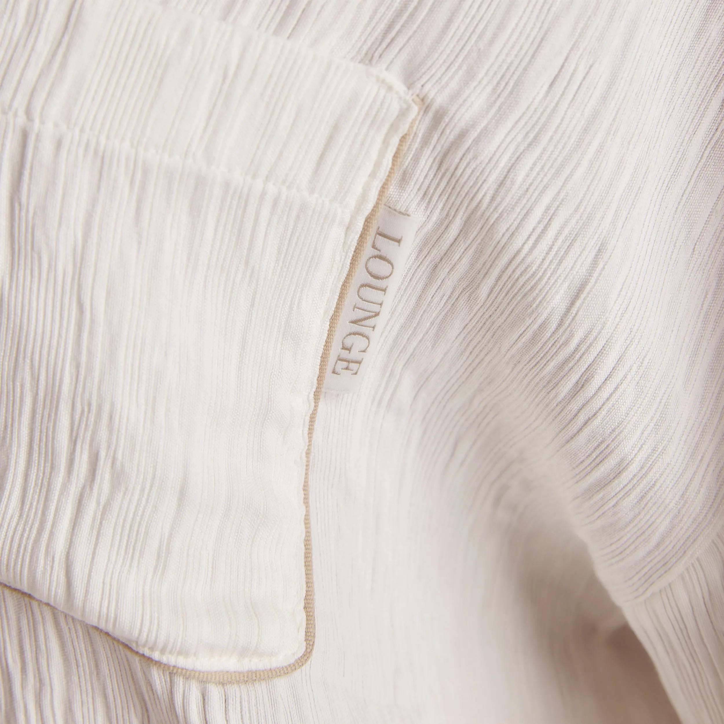 Crinkle Pyjama Shirt - White sold by Lounge Underwear product image thumbnail 4