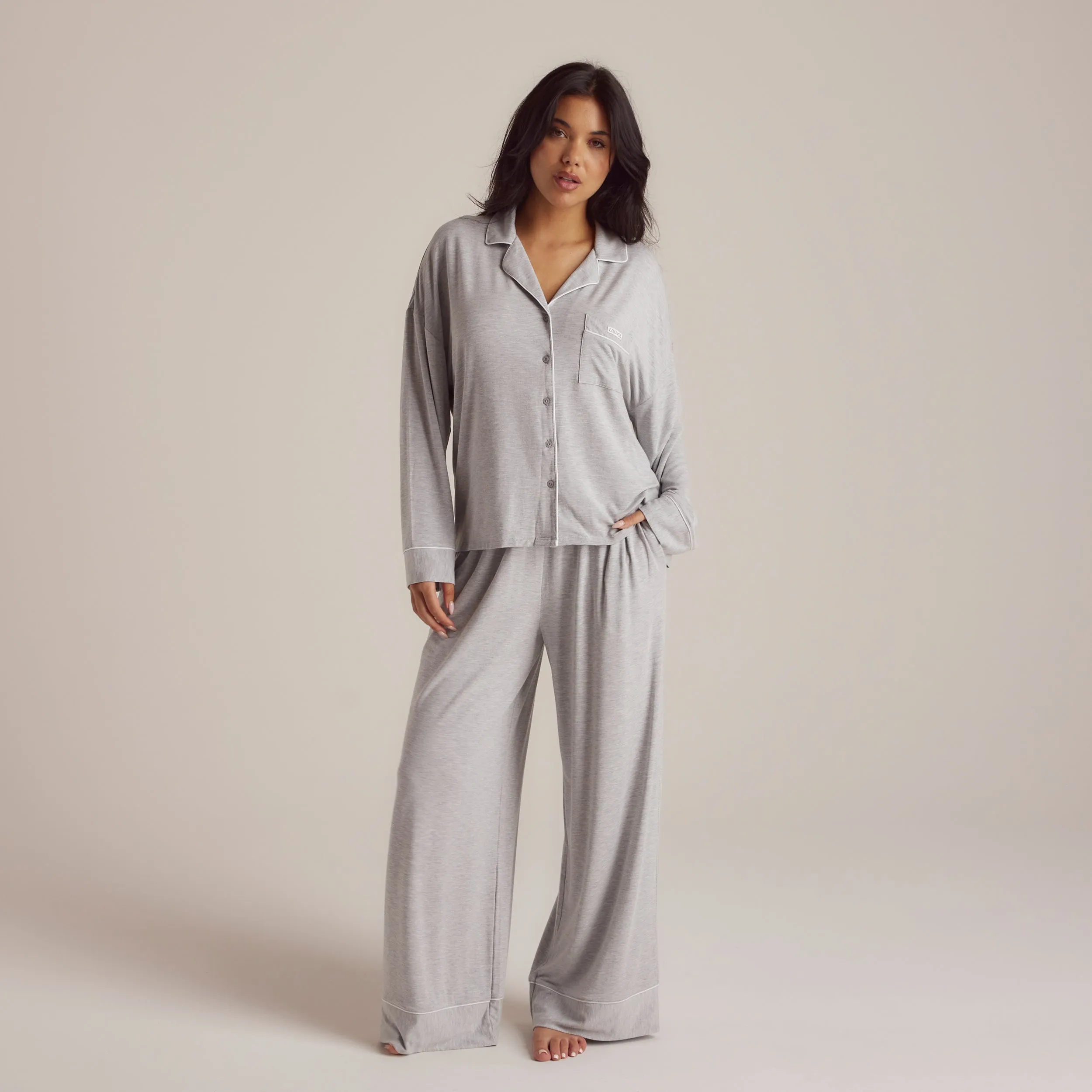 Modal Pyjama Bottoms - Grey Marl sold by Lounge Underwear product image thumbnail 3