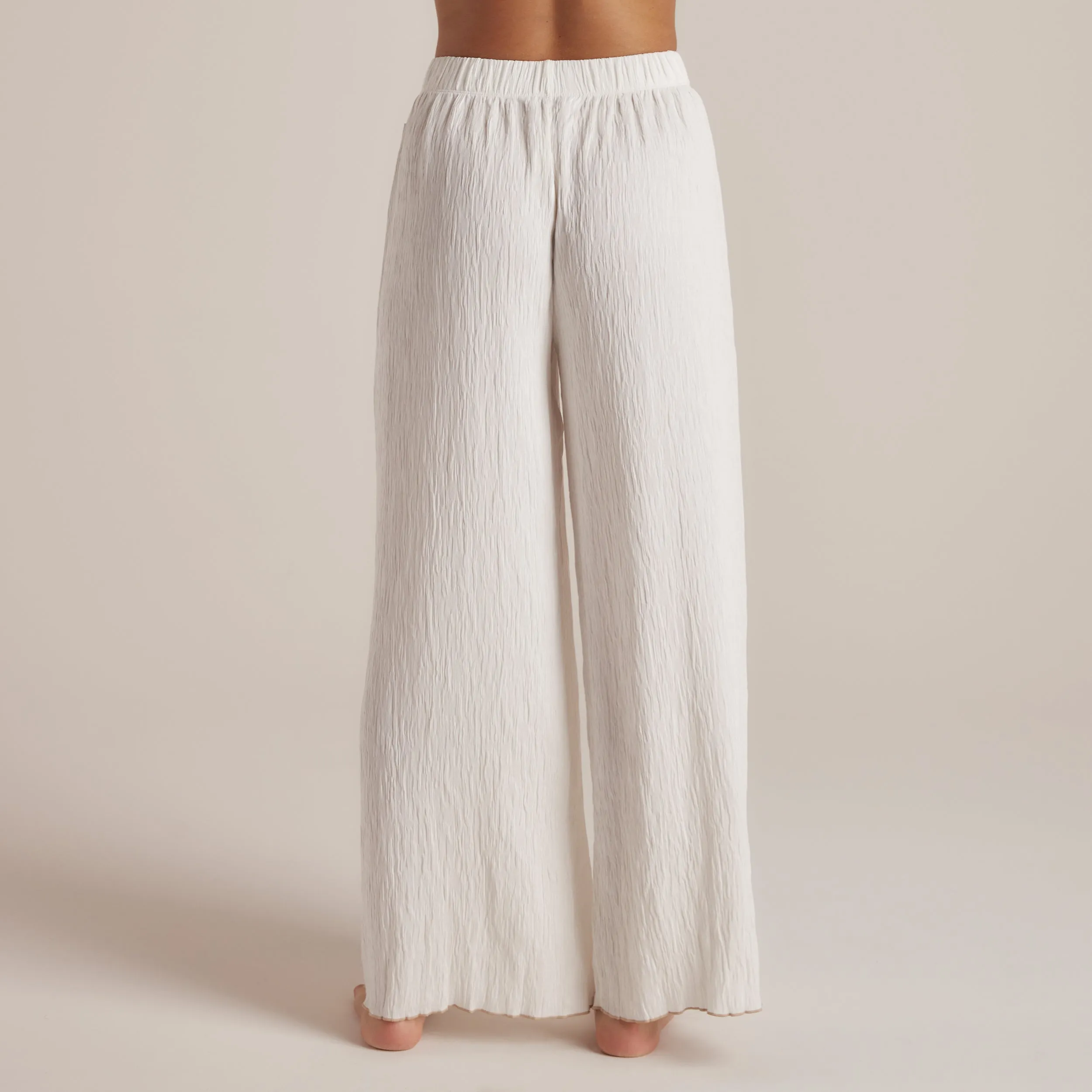 Crinkle Pyjama Bottoms - White sold by Lounge Underwear product image thumbnail 2
