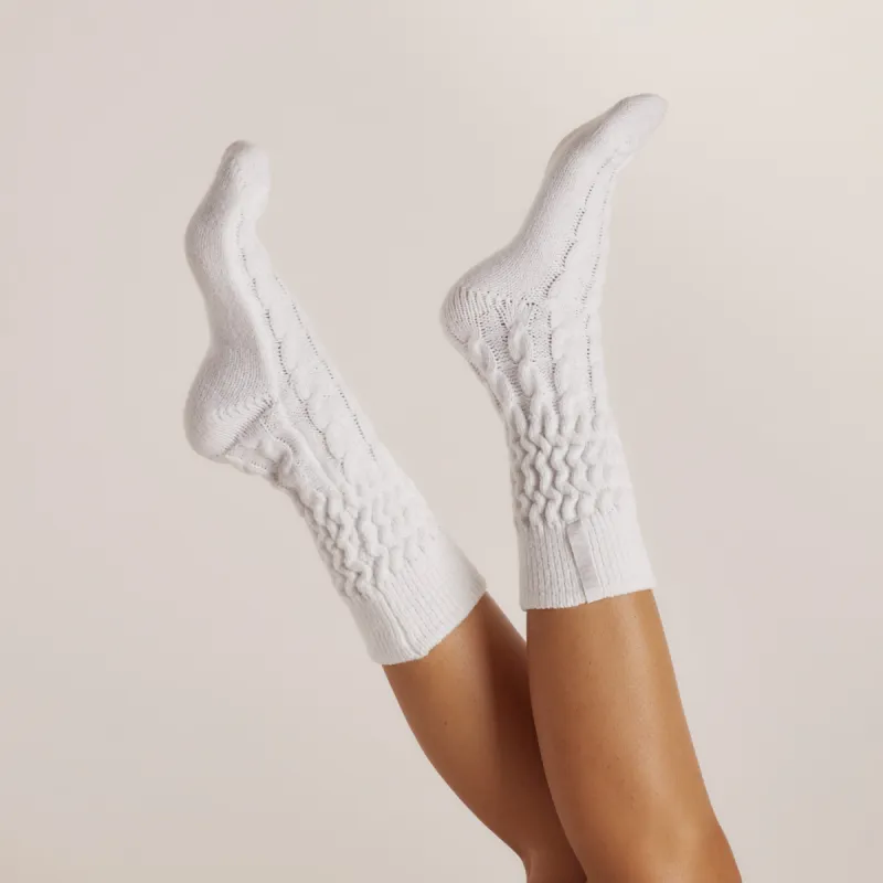 Snug Knitted Socks - White sold by Lounge Underwear