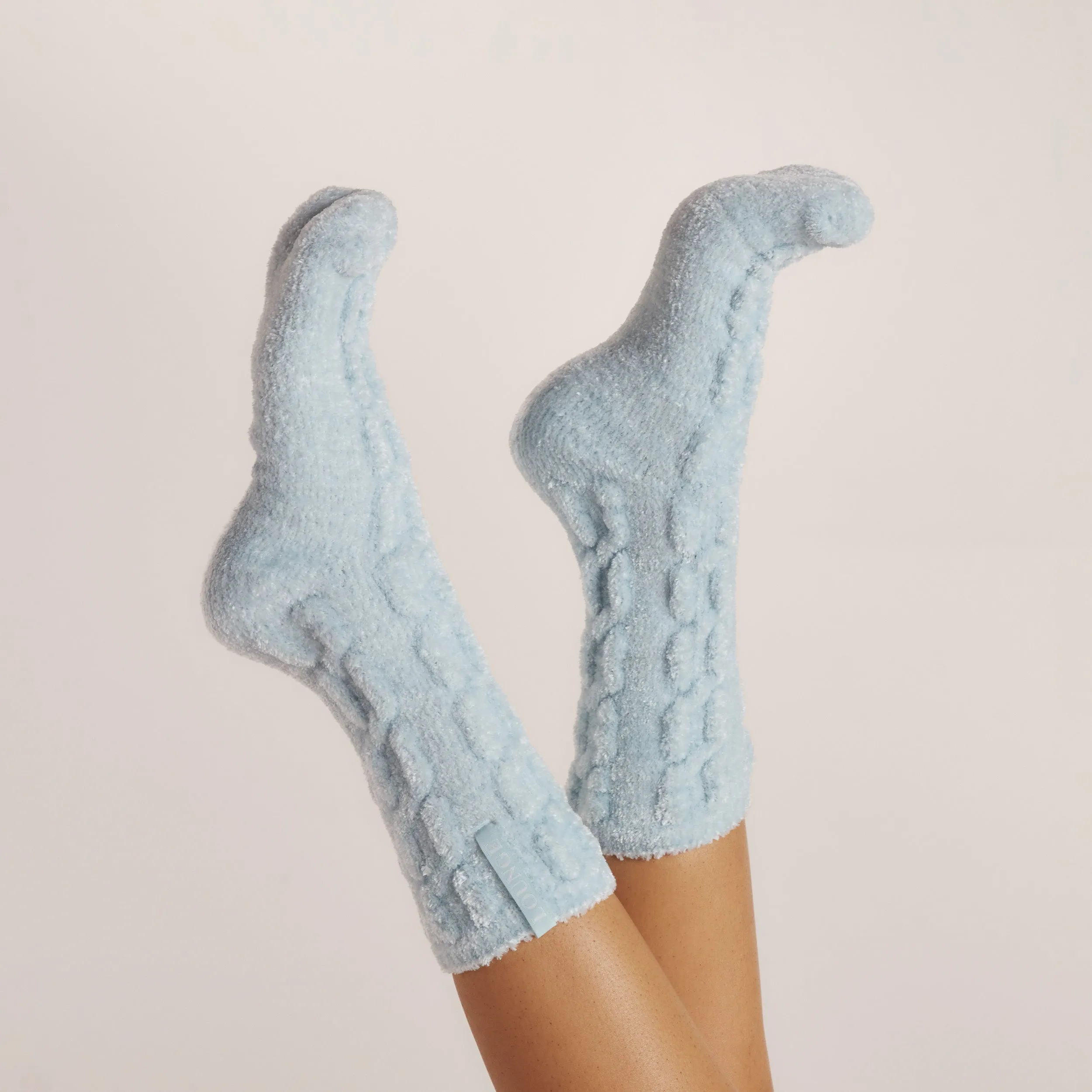 Chenille Knitted Socks - Blue sold by Lounge Underwear
