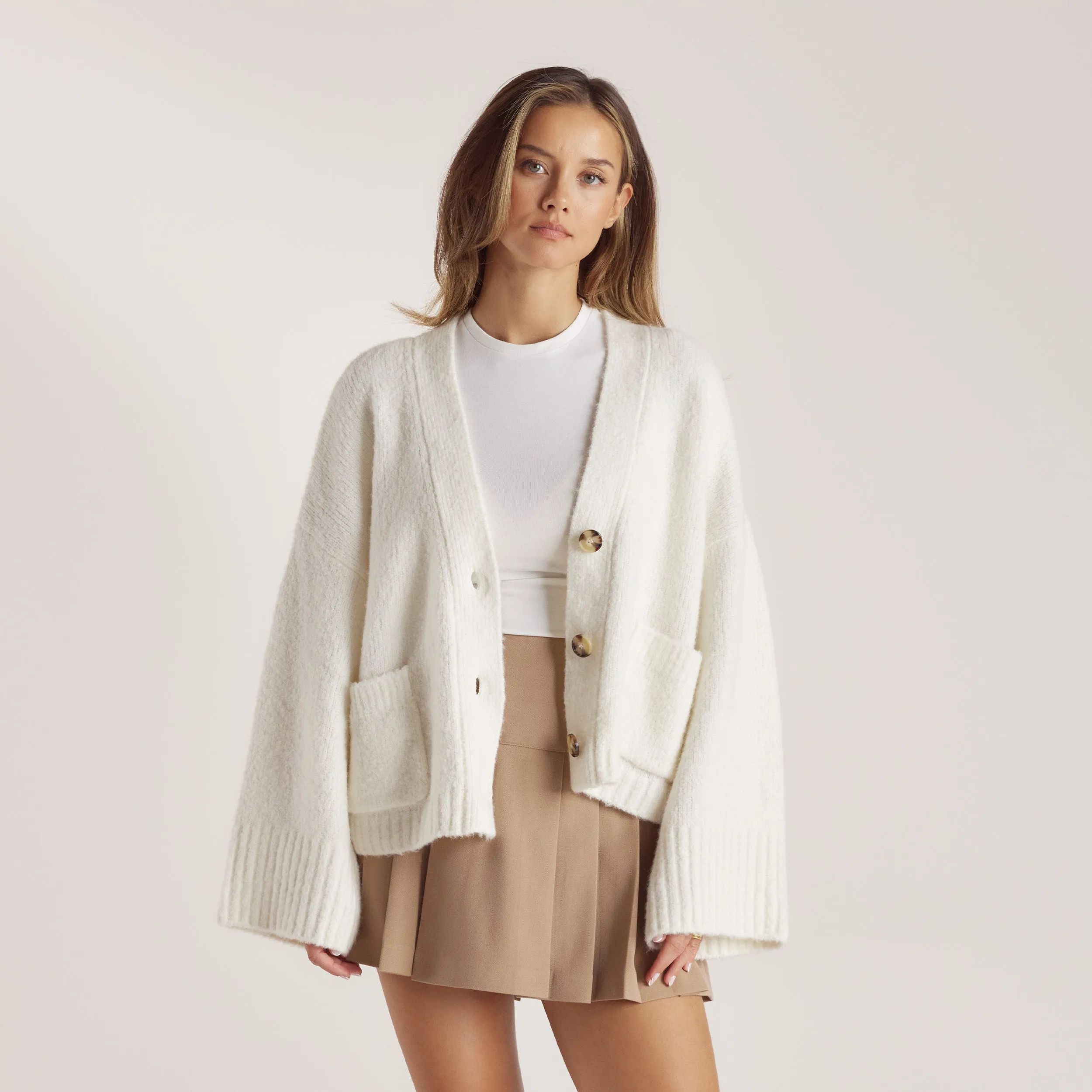 Oversized Cardigan - Creme sold by Lounge Underwear
