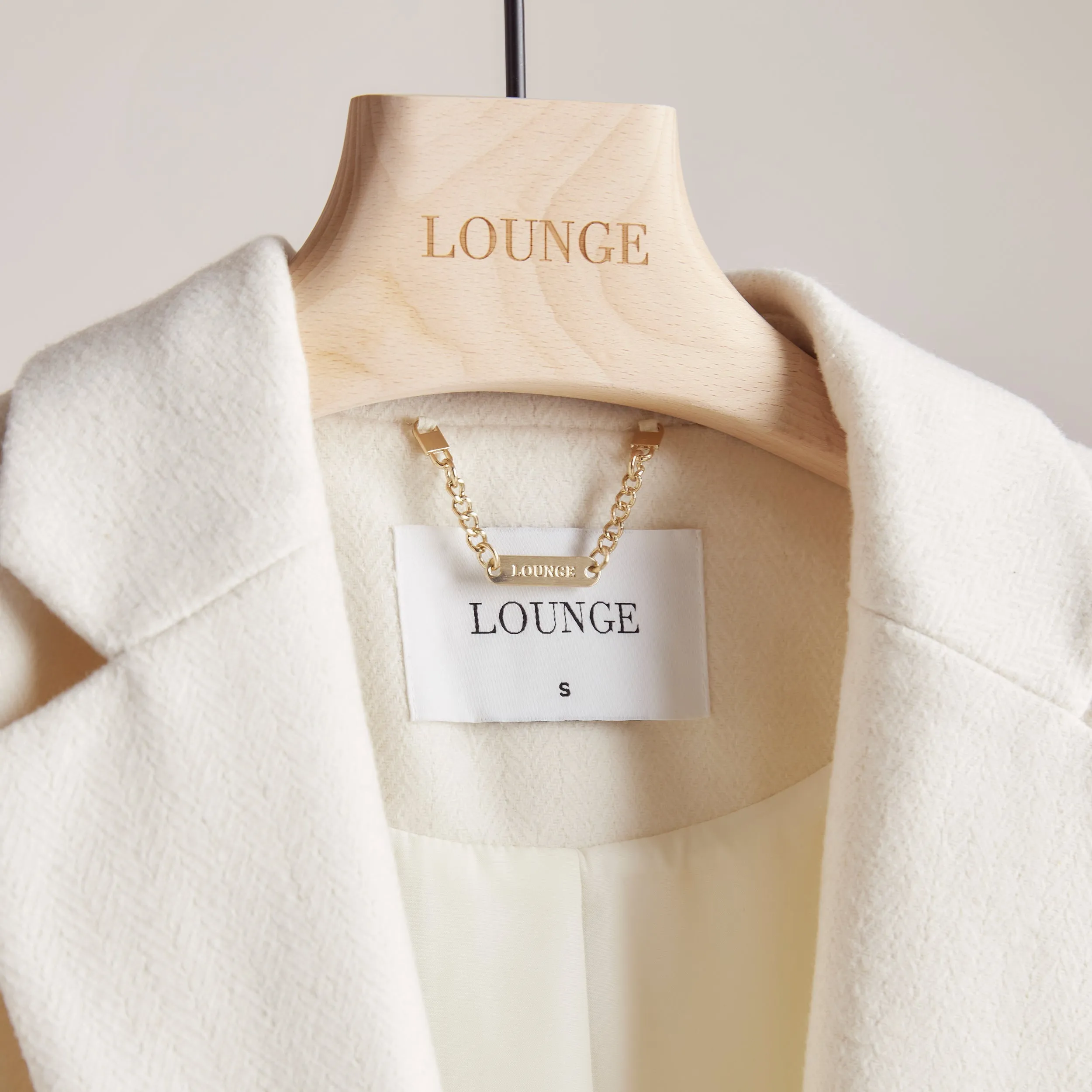 Wool Blazer Coat - Cream sold by Lounge Underwear product image thumbnail 5