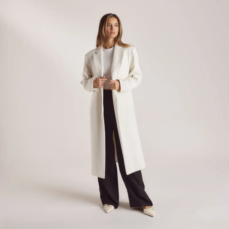 Wool Blazer Coat - Cream sold by Lounge Underwear