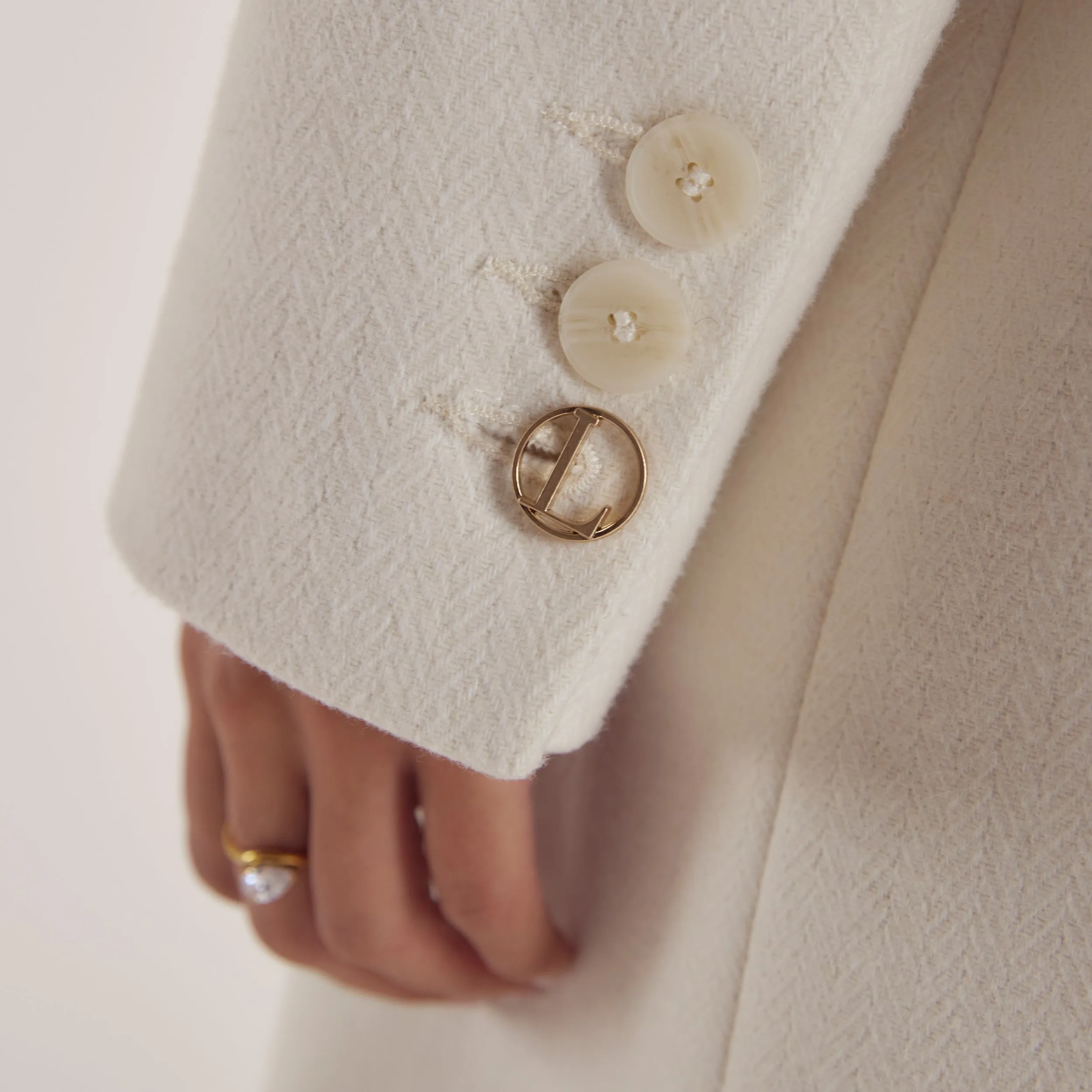 Wool Blazer Coat - Cream sold by Lounge Underwear product image thumbnail 3
