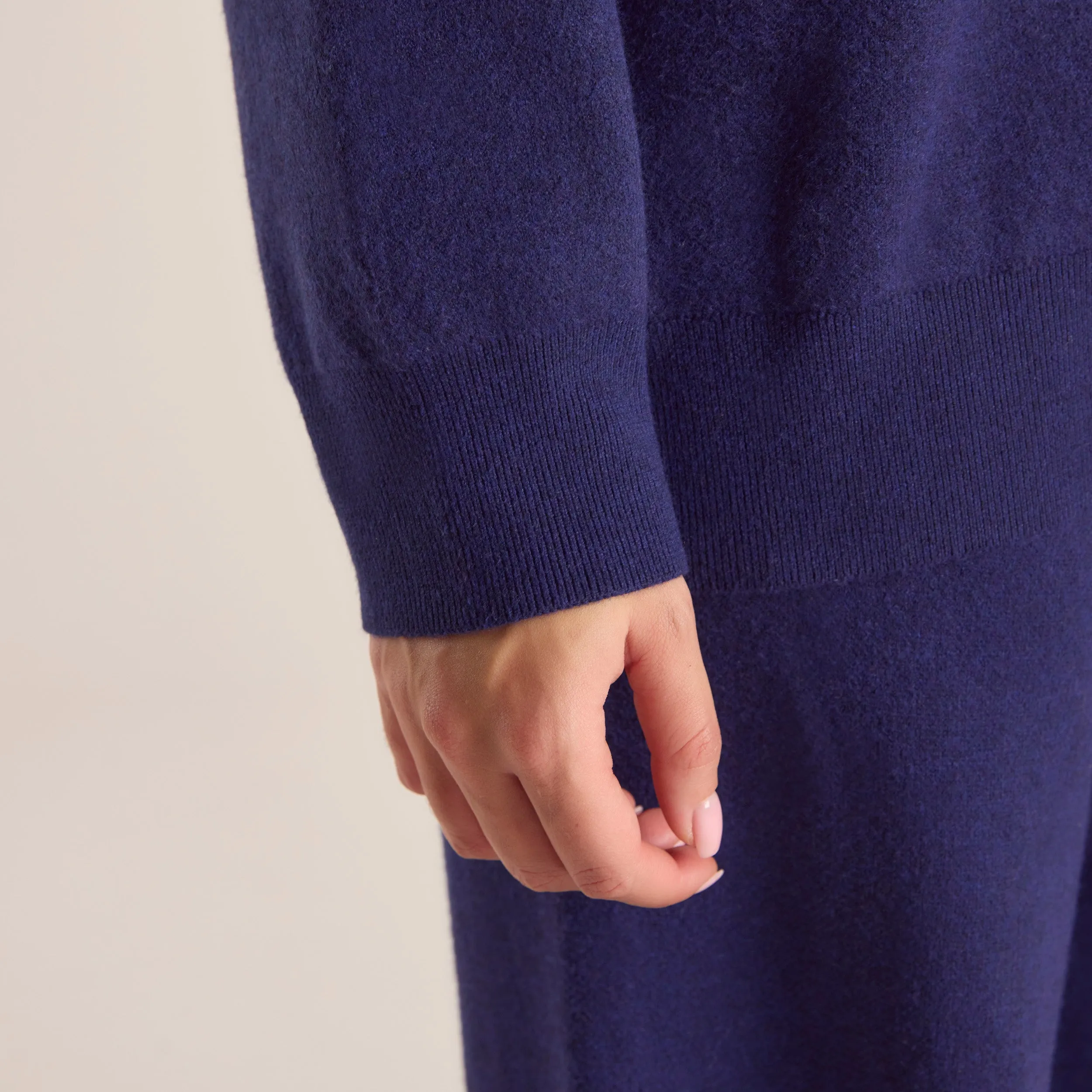 Logo Knitted Crew Neck Jumper - Navy sold by Lounge Underwear product image thumbnail 5