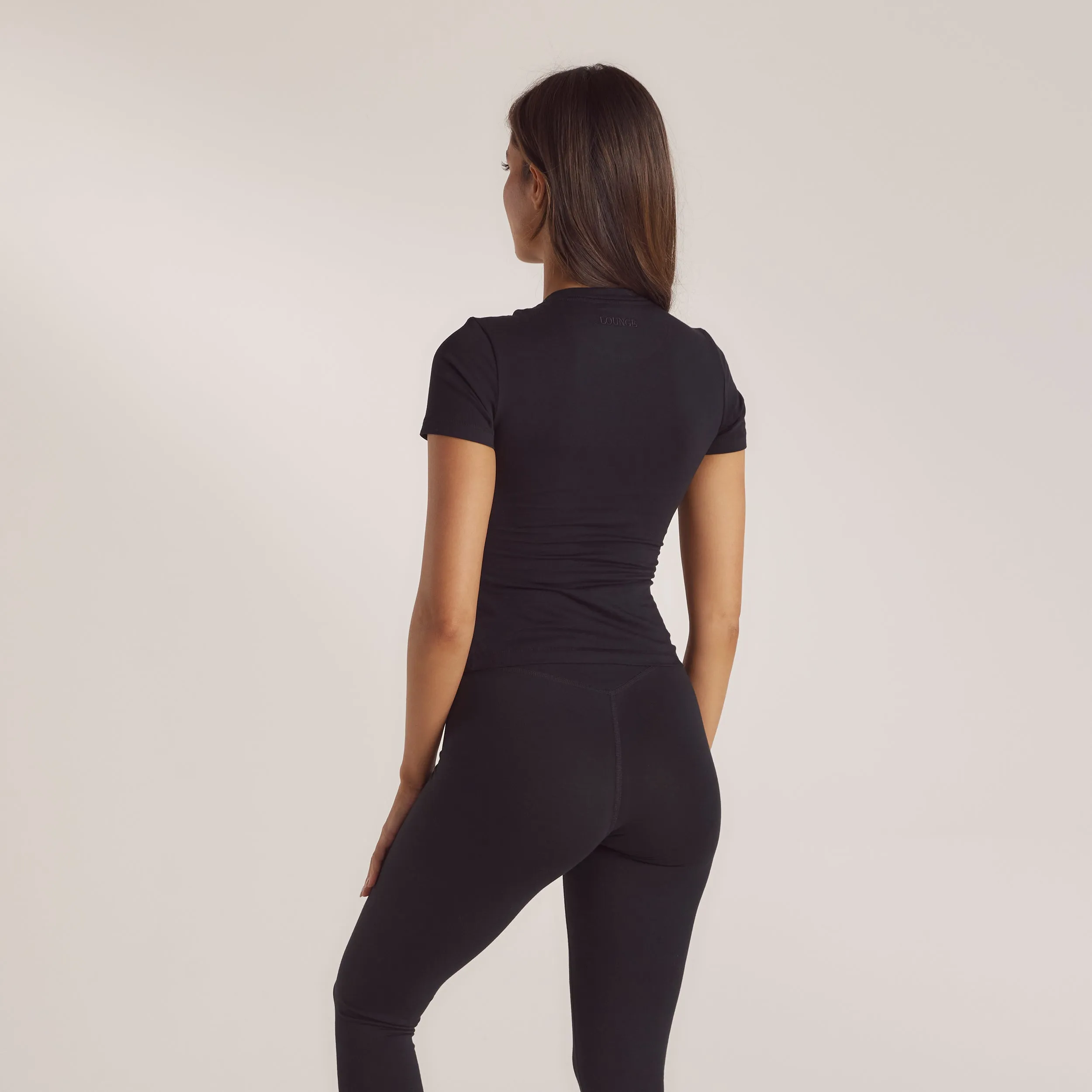 Cotton Blend Short Sleeve Top - Black sold by Lounge Underwear product image thumbnail 2