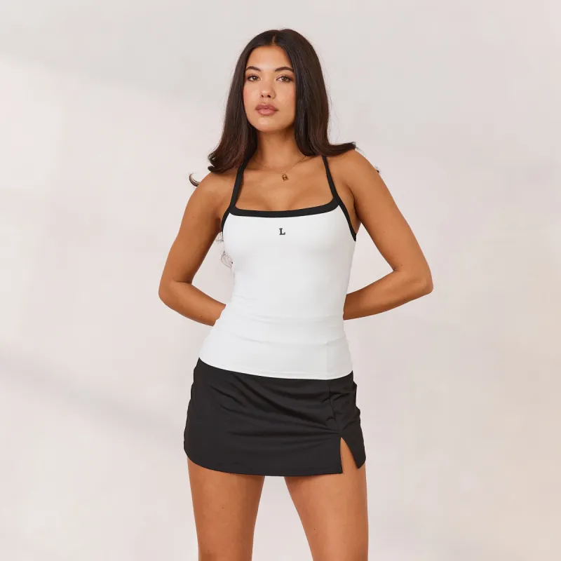 Varsity Racerback Cami Top - White sold by Lounge Underwear