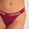 Bamboo Triangle Thong - Burgundy sold by Lounge Underwear