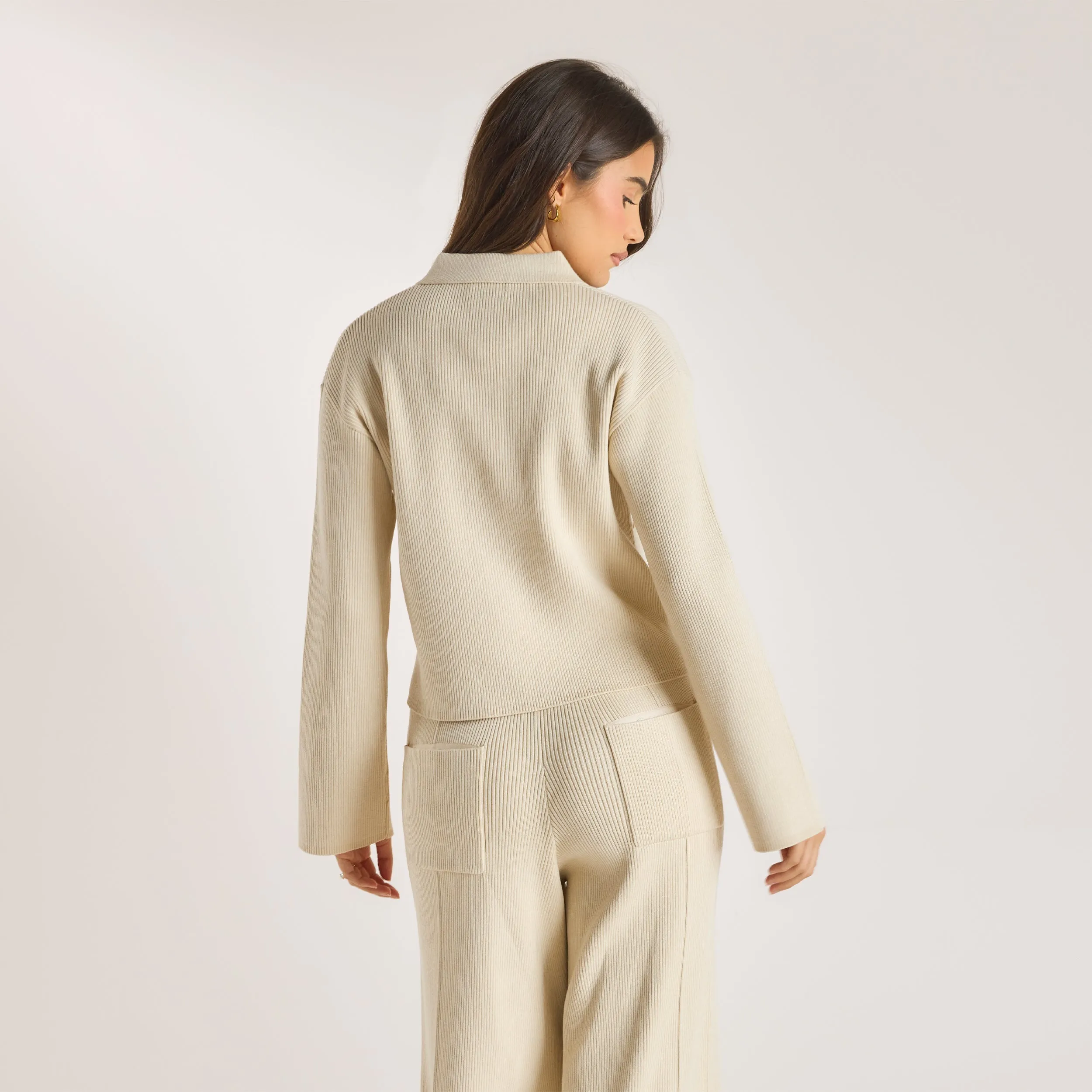Knitted Oversized Shirt - Cream sold by Lounge Underwear product image thumbnail 3