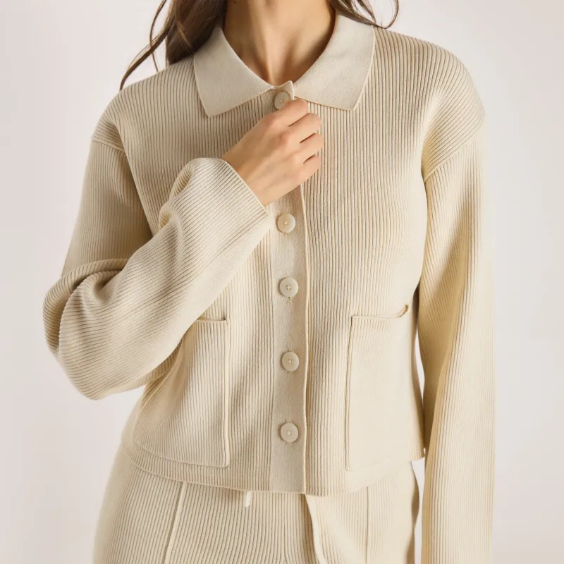 Knitted Oversized Shirt - Cream sold by Lounge Underwear