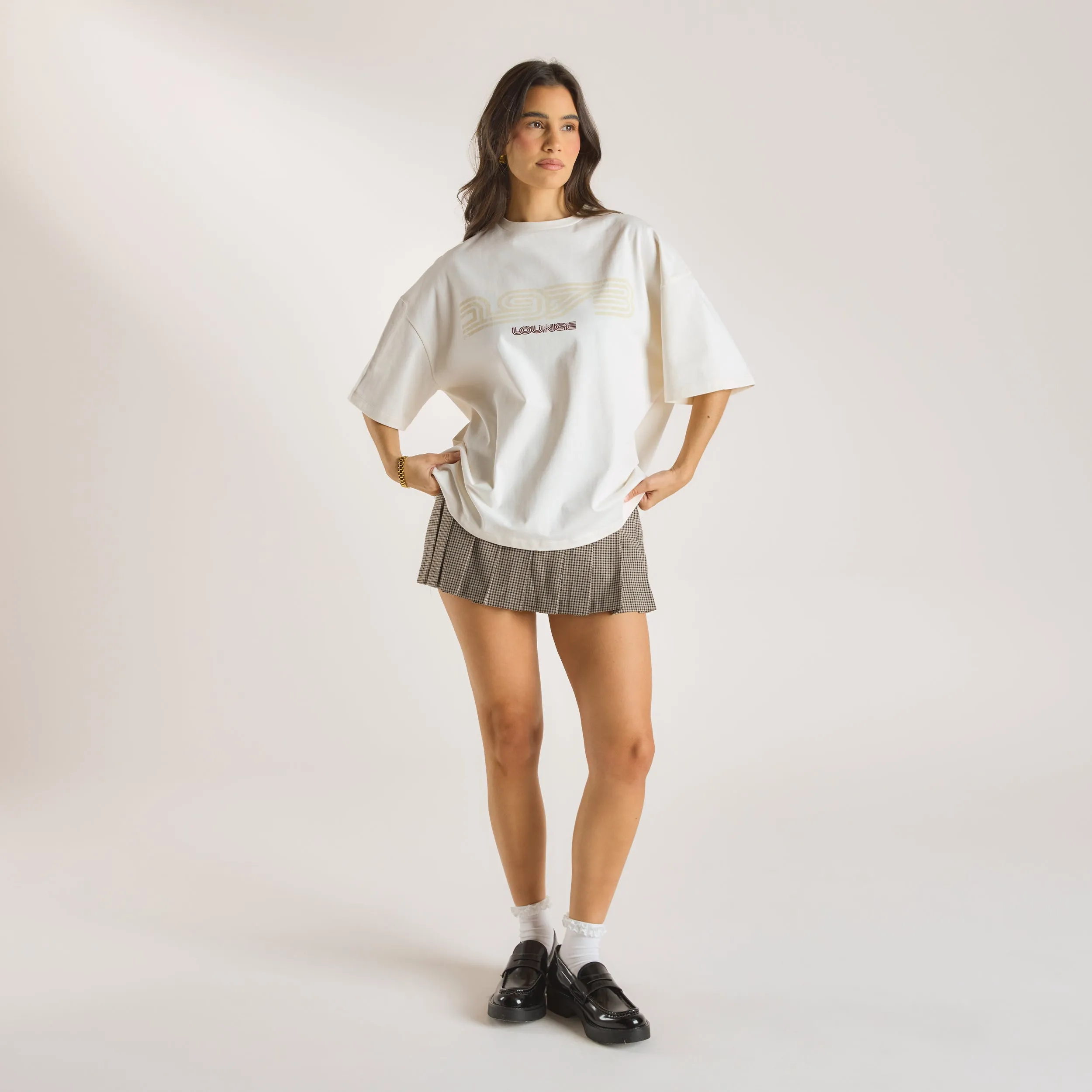 Oversized Graphic Tee - Cream sold by Lounge Underwear product image thumbnail 3