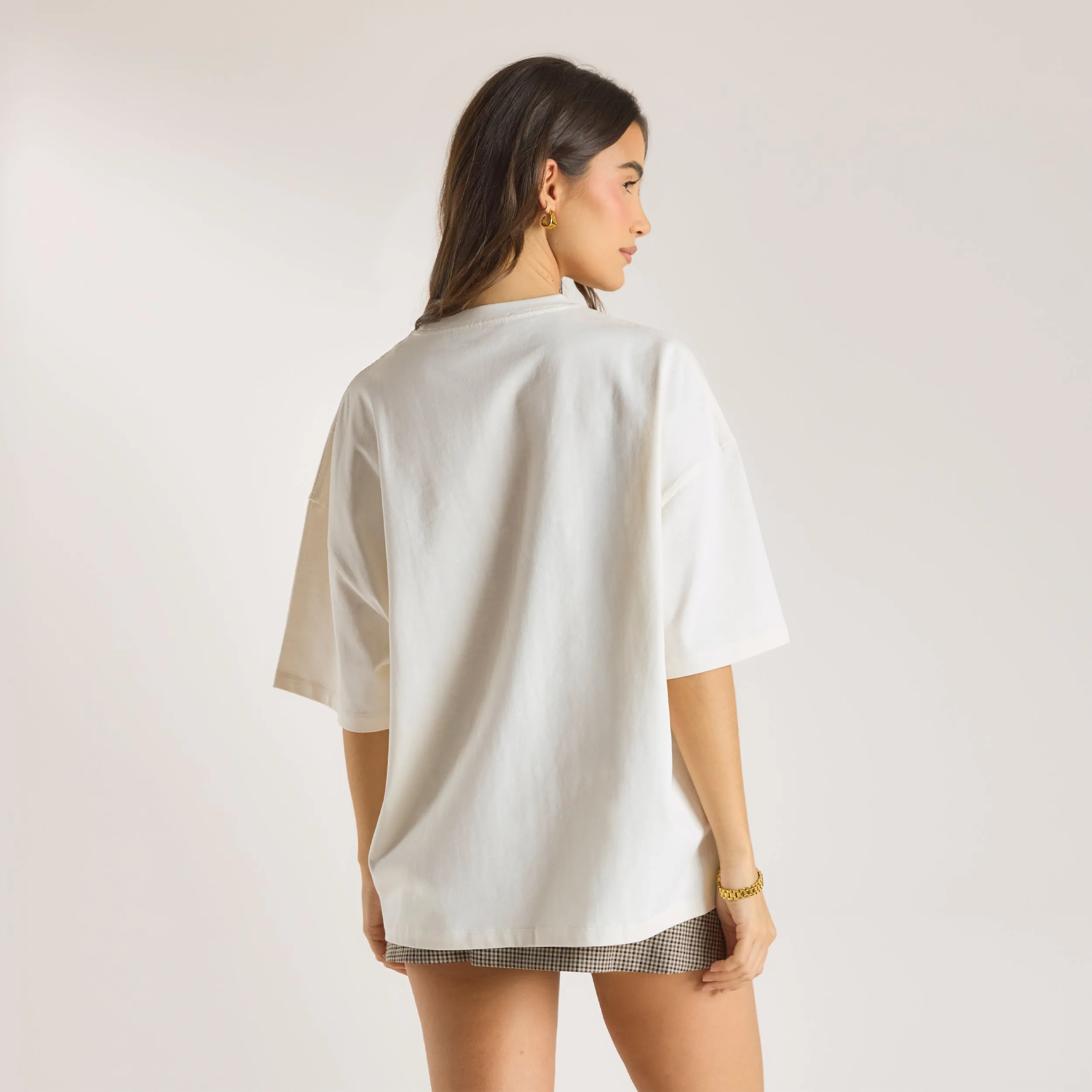 Oversized Graphic Tee - Cream sold by Lounge Underwear product image thumbnail 2