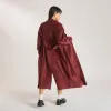 Suedette Trench Coat - Burgundy sold by Lounge Underwear
