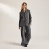Tailored Turn-Up Trousers - Charcoal sold by Lounge Underwear