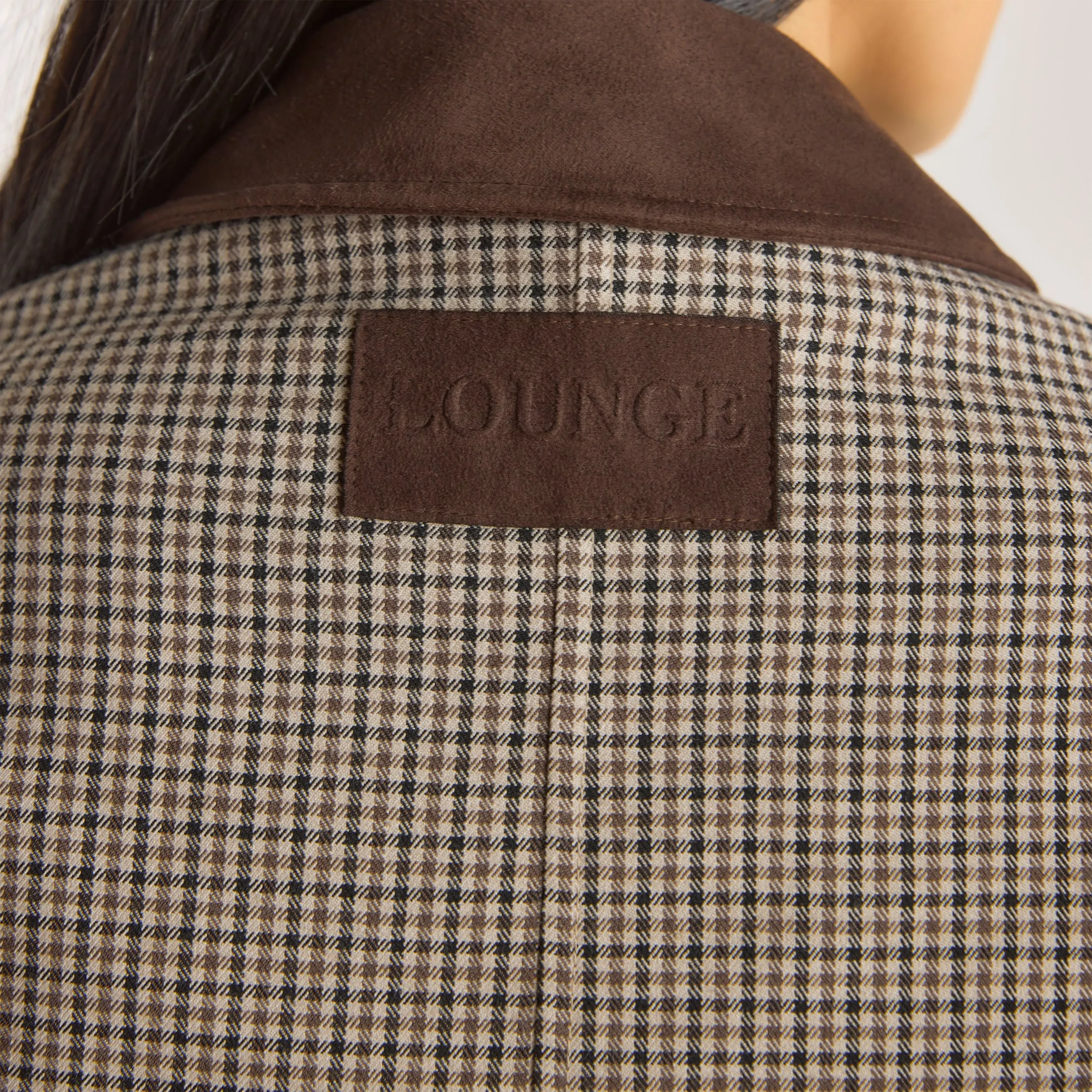 Houndstooth Jacket - Brown sold by Lounge Underwear product image thumbnail 5