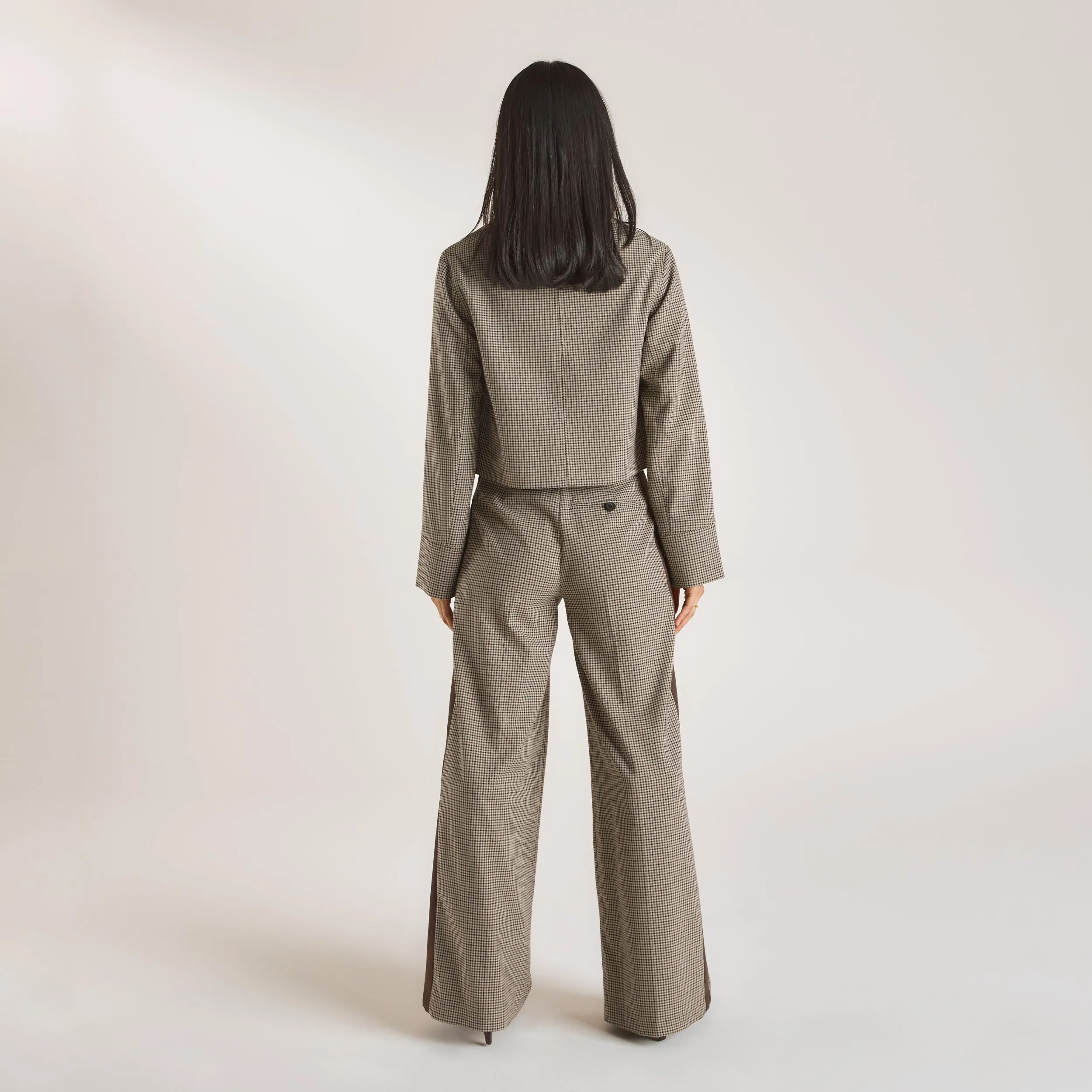 Houndstooth Jacket - Brown sold by Lounge Underwear product image thumbnail 3