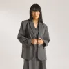 Oversized Blazer - Charcoal sold by Lounge Underwear