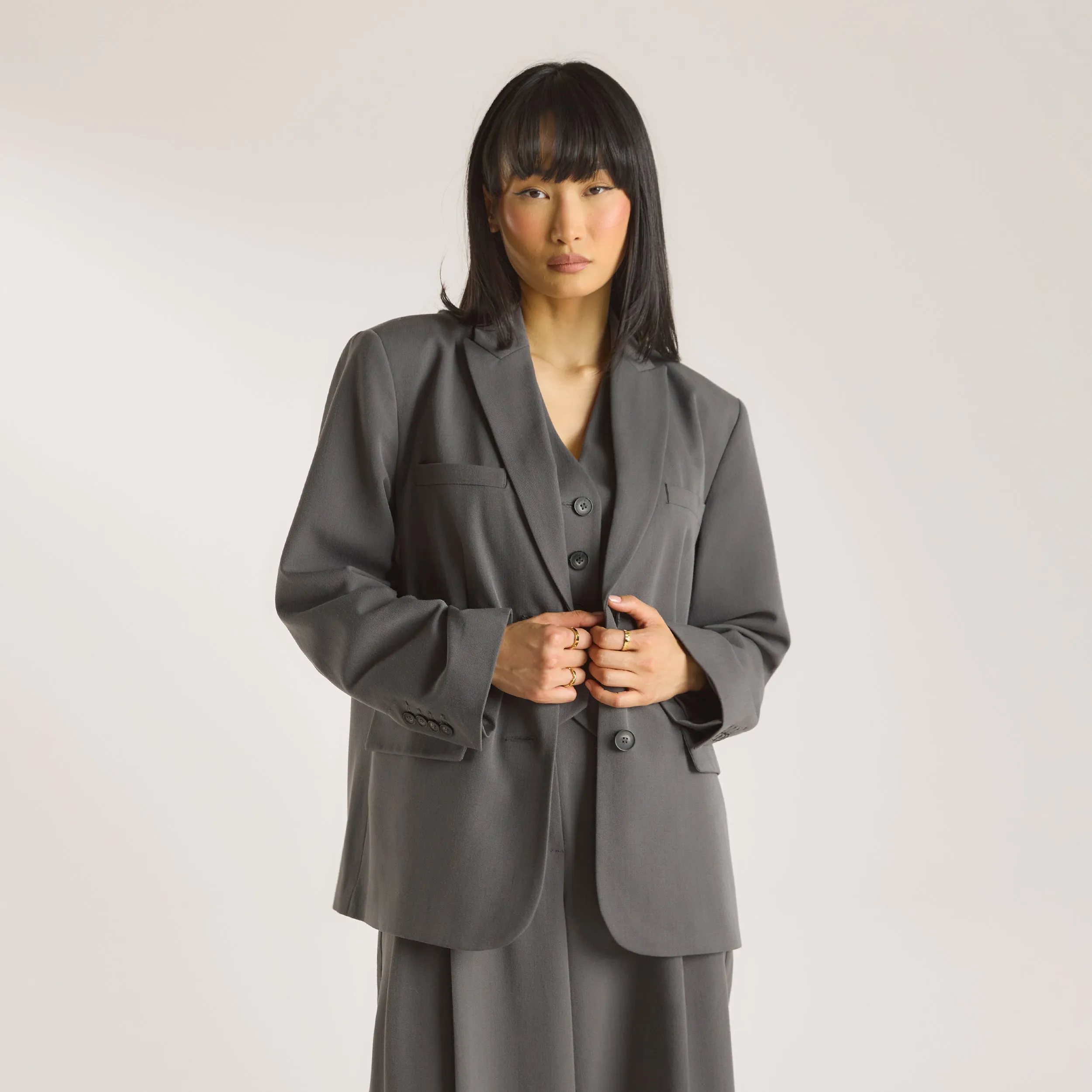 Oversized Blazer - Charcoal sold by Lounge Underwear