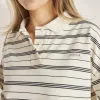 Striped Rugby Shirt - Cream sold by Lounge Underwear