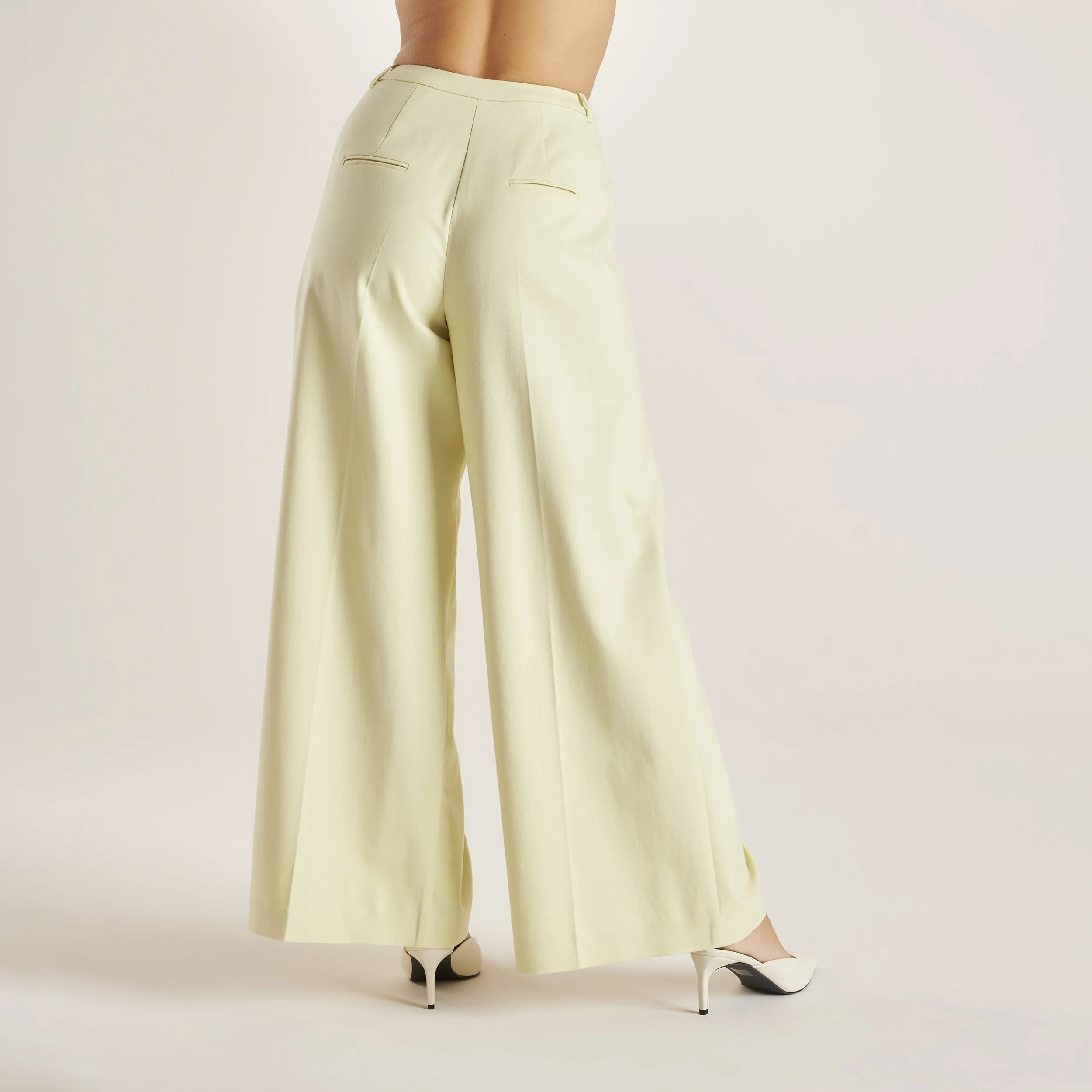 Woven Wide-Leg Trousers - Buttermilk sold by Lounge Underwear product image thumbnail 2