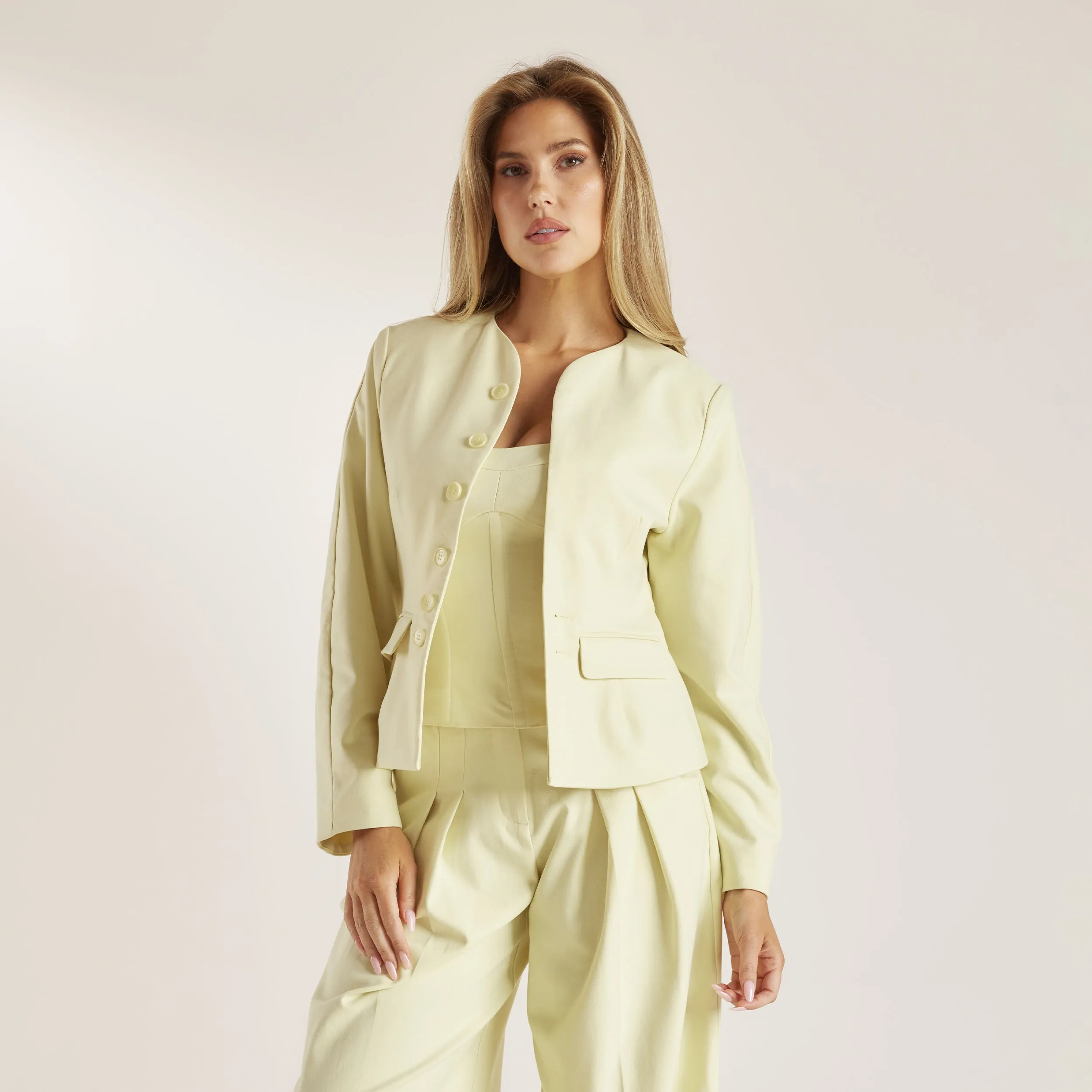 Structured Jacket - Buttermilk sold by Lounge Underwear product image thumbnail 3