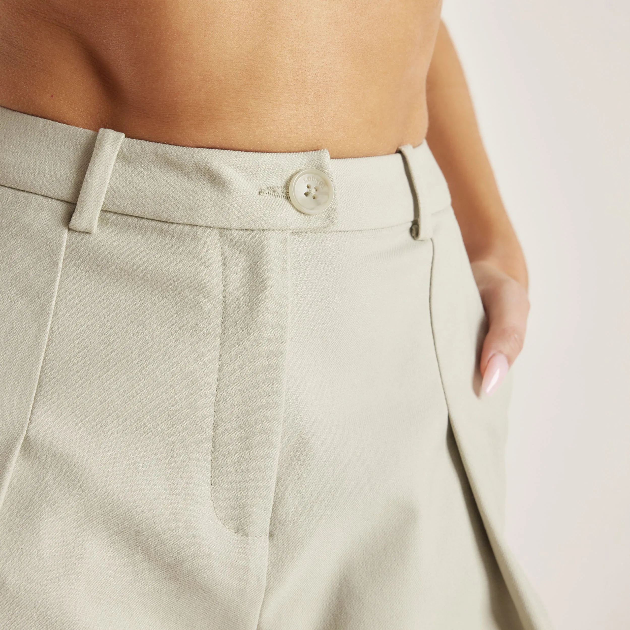 Longline Tailored Shorts - Sage sold by Lounge Underwear product image thumbnail 4