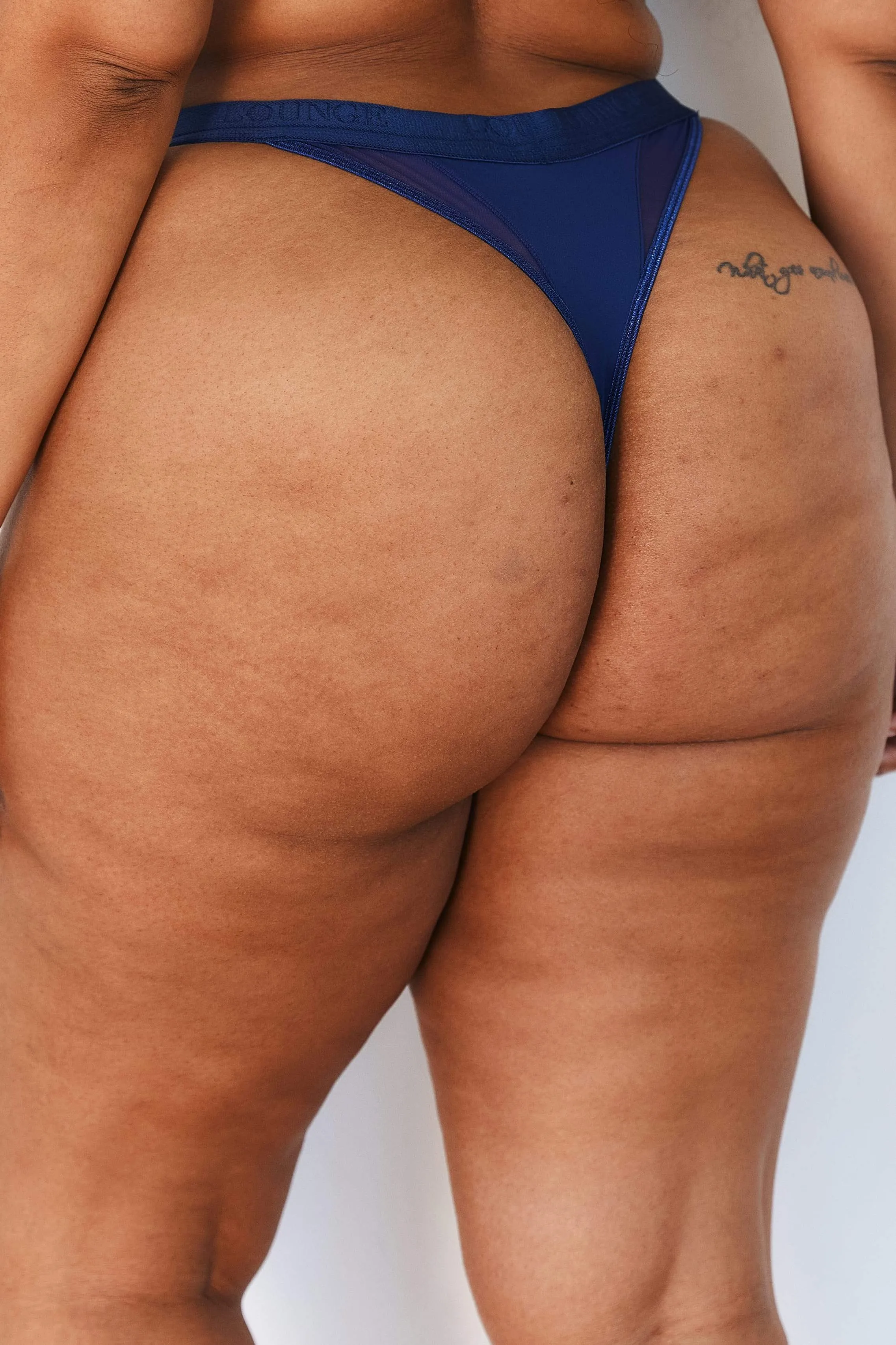 Contour Mesh Thong - Navy sold by Lounge Underwear product image thumbnail 5