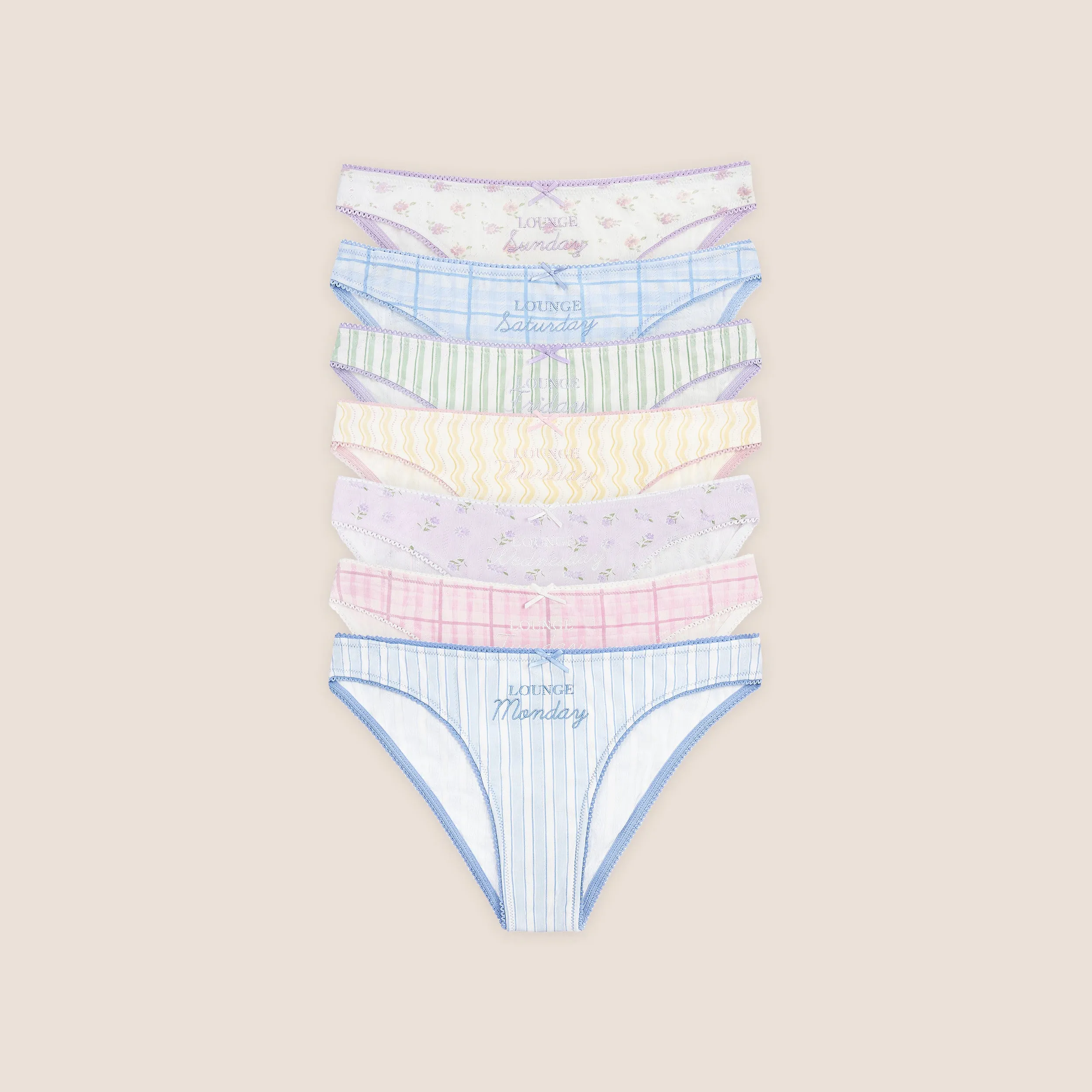 Days of the Week Briefs (7-Pack) - Multicolour Print sold by Lounge Underwear