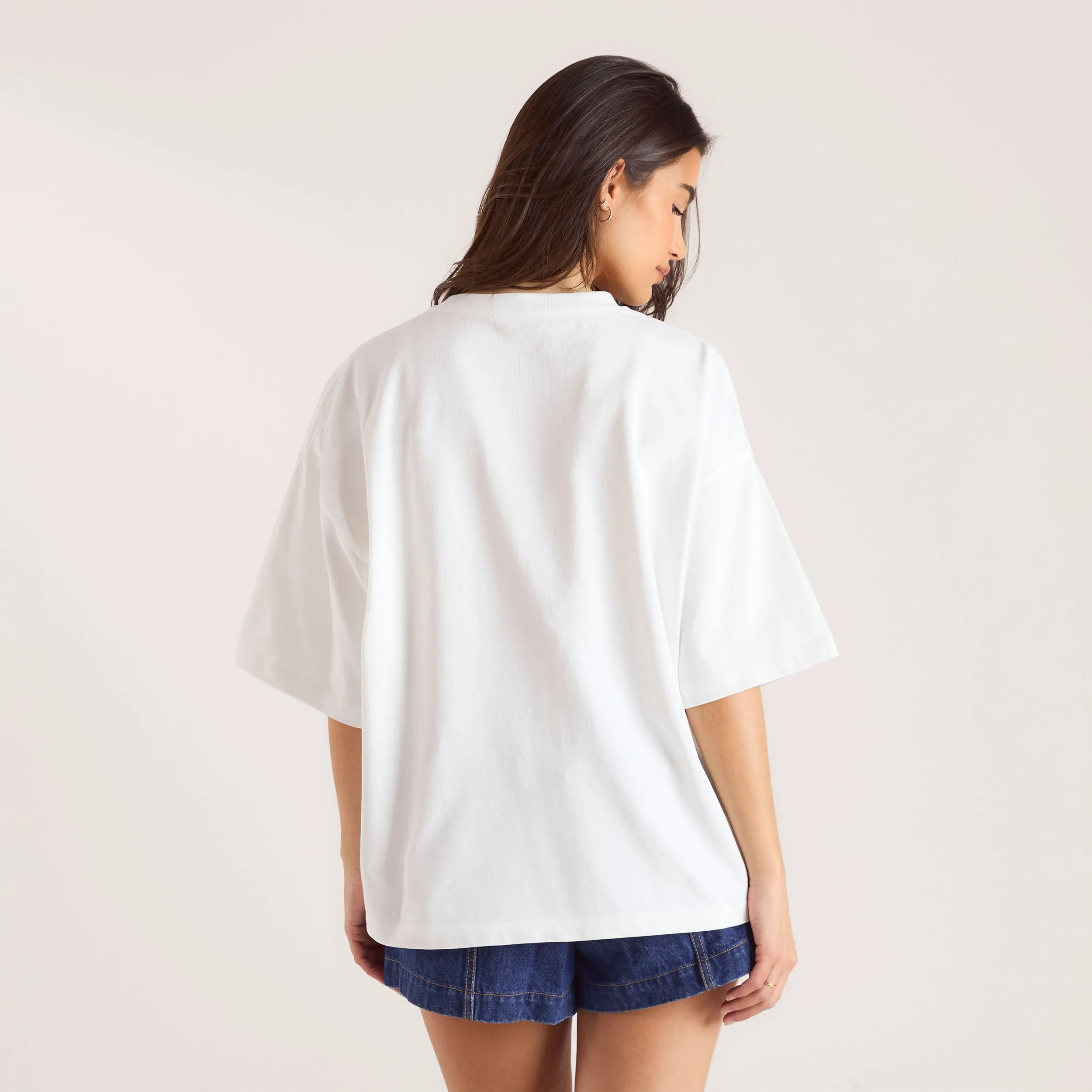 Oversized Lace Appliqué T-Shirt - White sold by Lounge Underwear product image thumbnail 2