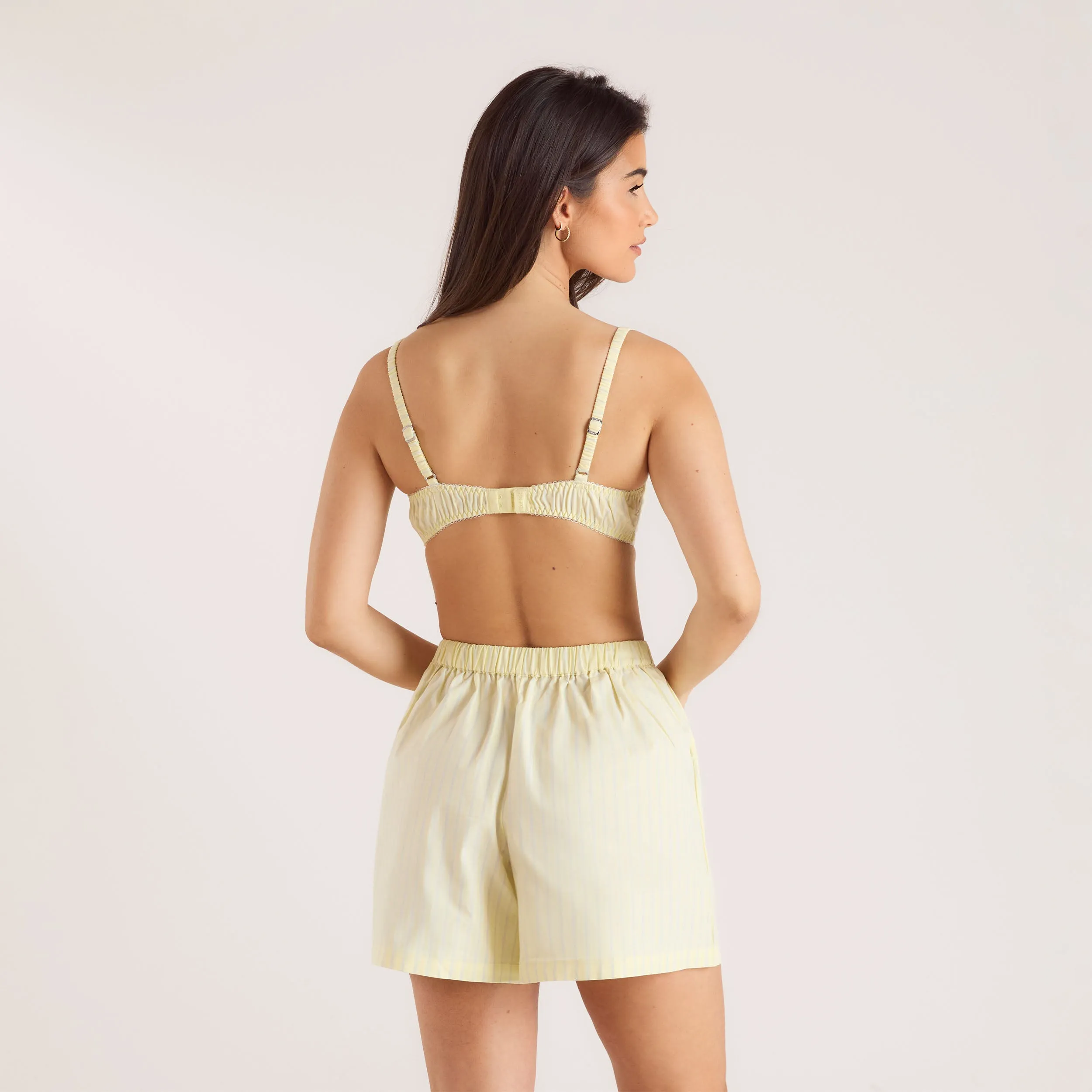 Striped Cotton Balcony Bra - Yellow sold by Lounge Underwear product image thumbnail 2
