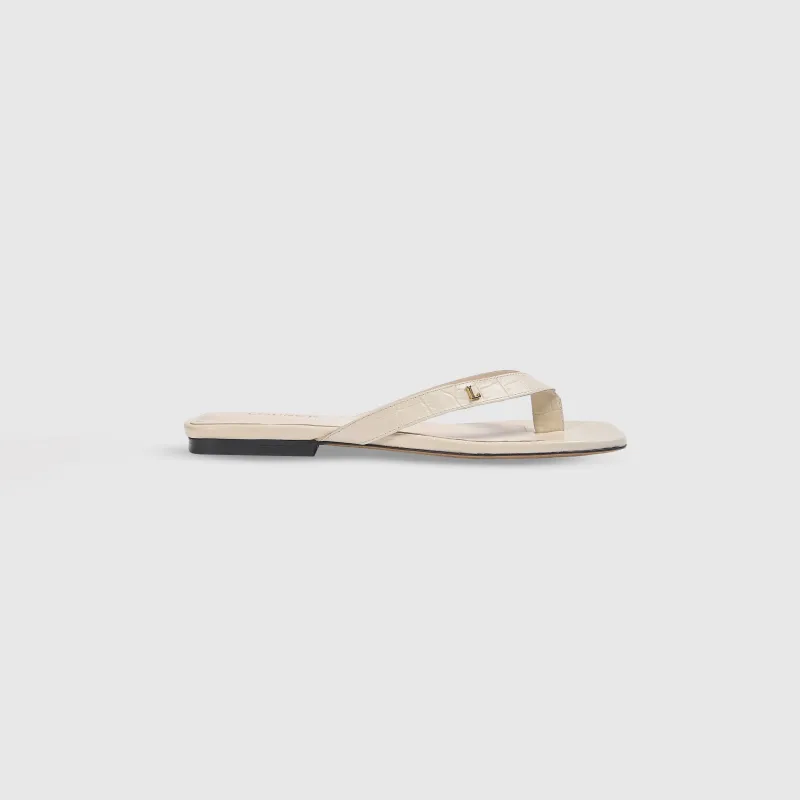 Brielle Flip Flops - Cream sold by Lounge Underwear