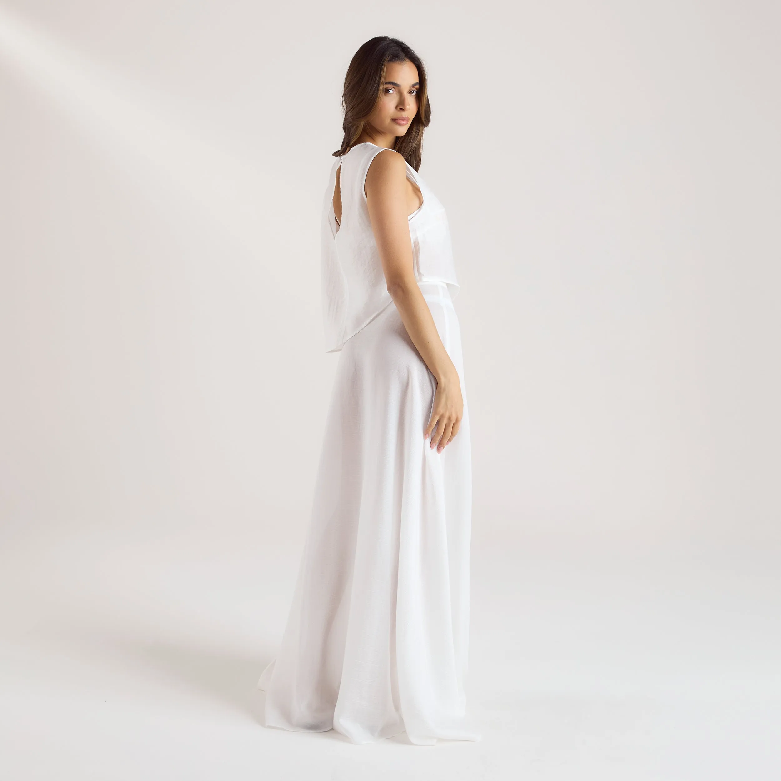 Sheer Maxi Skirt - White sold by Lounge Underwear product image thumbnail 4