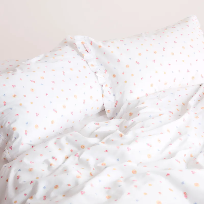 Frill Edge Pillowcase (2-Pack) - White Fruits sold by Lounge Underwear