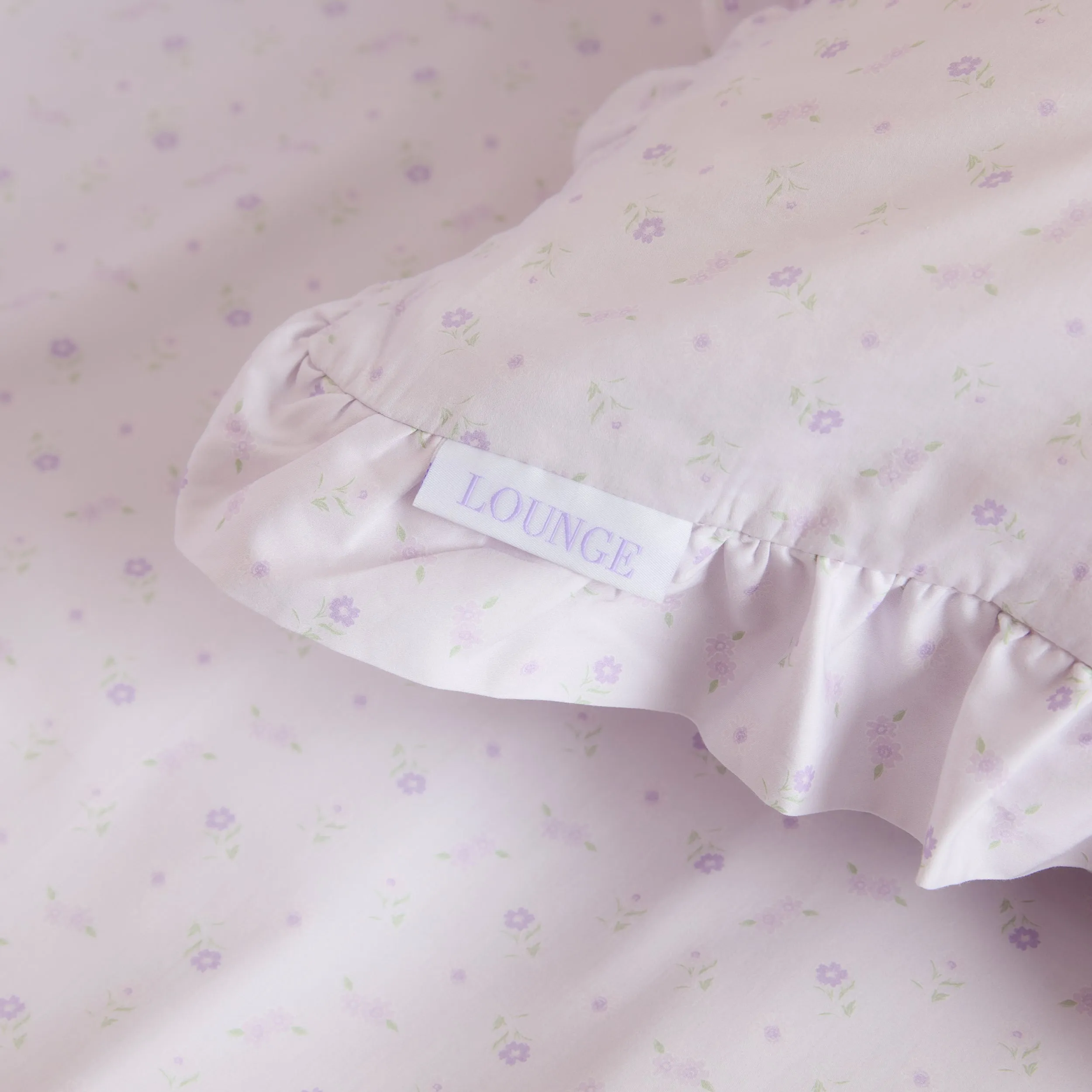 Frill Edge Pillowcase (2-Pack) - Lilac Floral sold by Lounge Underwear product image thumbnail 4
