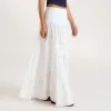 Tiered Maxi Skirt - White sold by Lounge Underwear