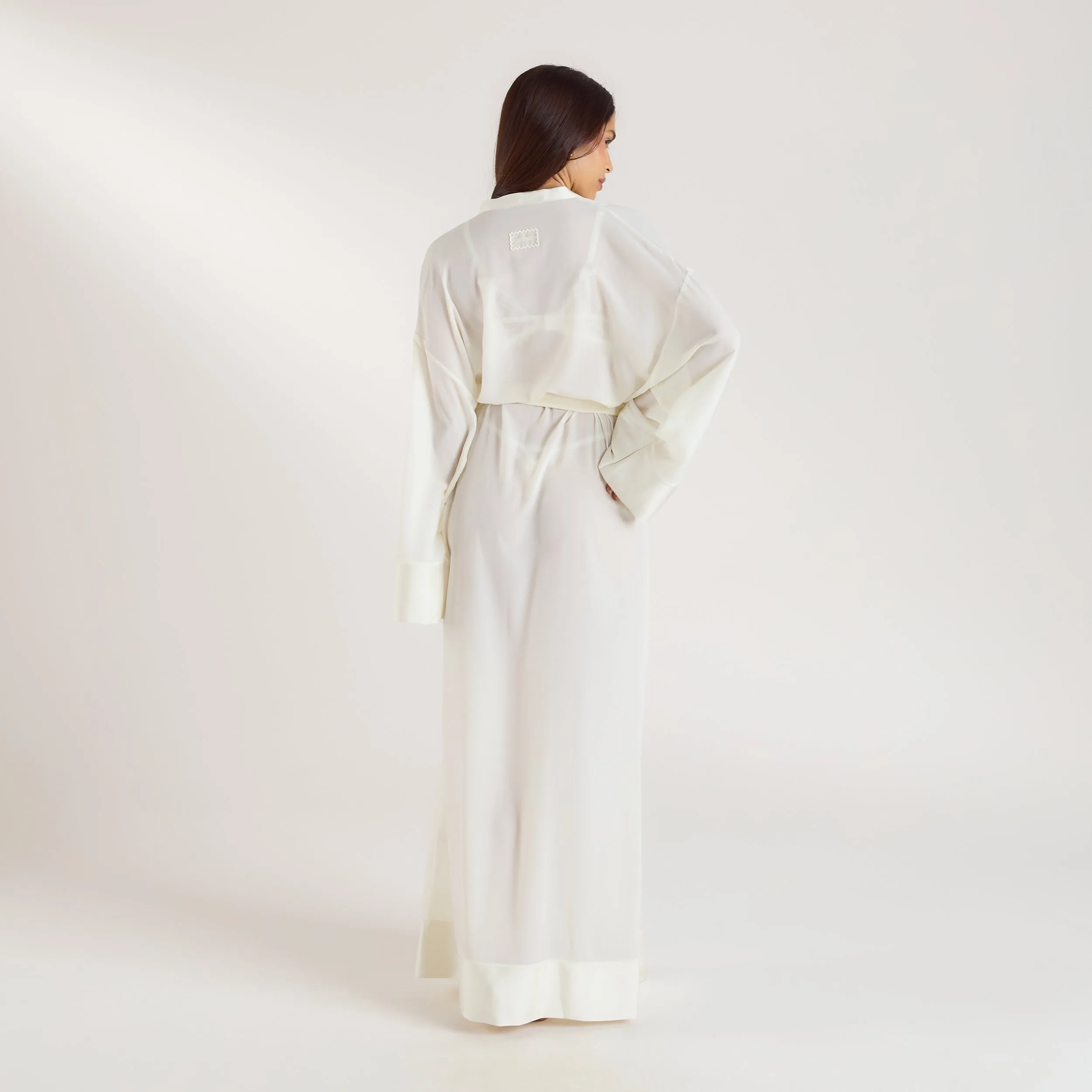 Chiffon Maxi Robe - Cream sold by Lounge Underwear product image thumbnail 3