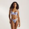 Two-Tone Blossom Balcony Bra - Cornflower Blue sold by Lounge Underwear
