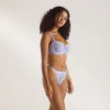 Two-Tone Blossom Balcony Bra - Cornflower Blue sold by Lounge Underwear
