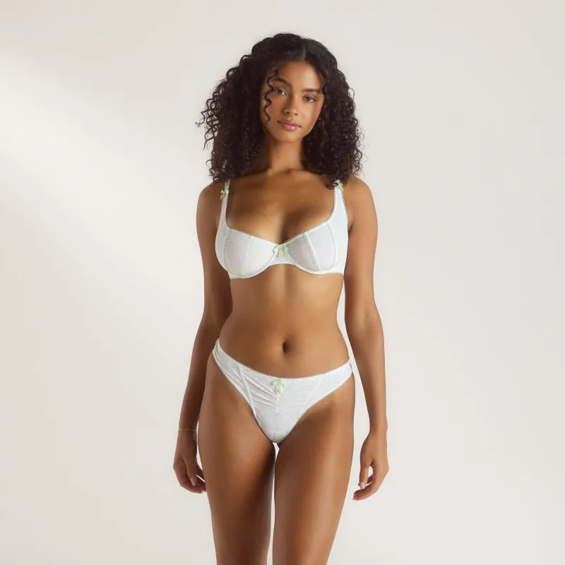 Meadow Balcony Bra - Sage Floral sold by Lounge Underwear