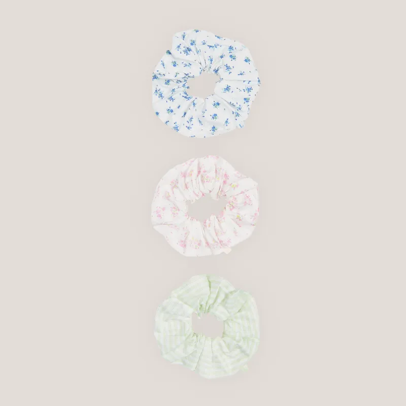 Bloom & Stripe Scrunchies (3-Pack) - Multicolour sold by Lounge Underwear