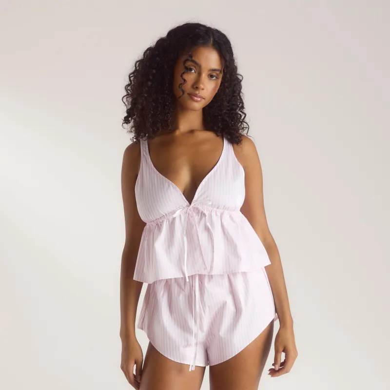 Bloom & Stripe Cami Pyjama Top - Pink sold by Lounge Underwear