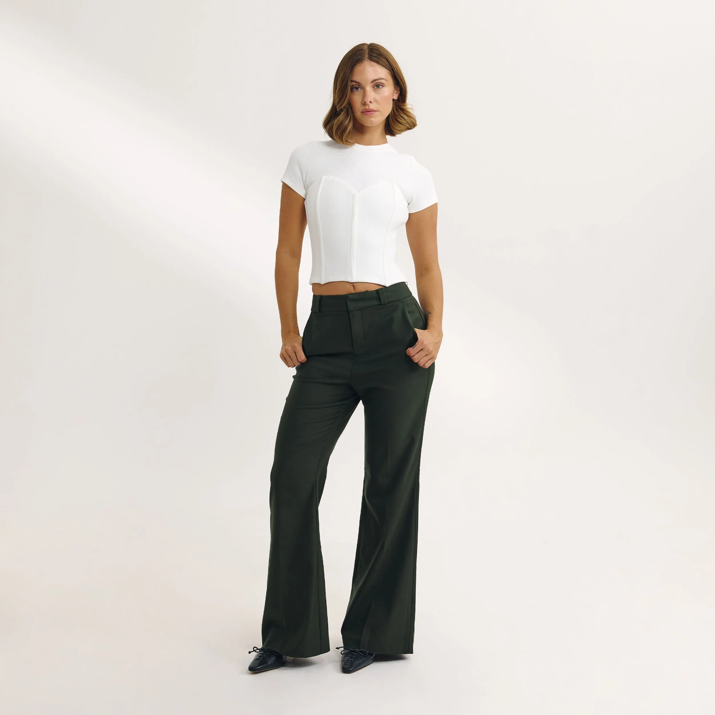 Corset T-Shirt - Off White sold by Lounge Underwear product image thumbnail 3