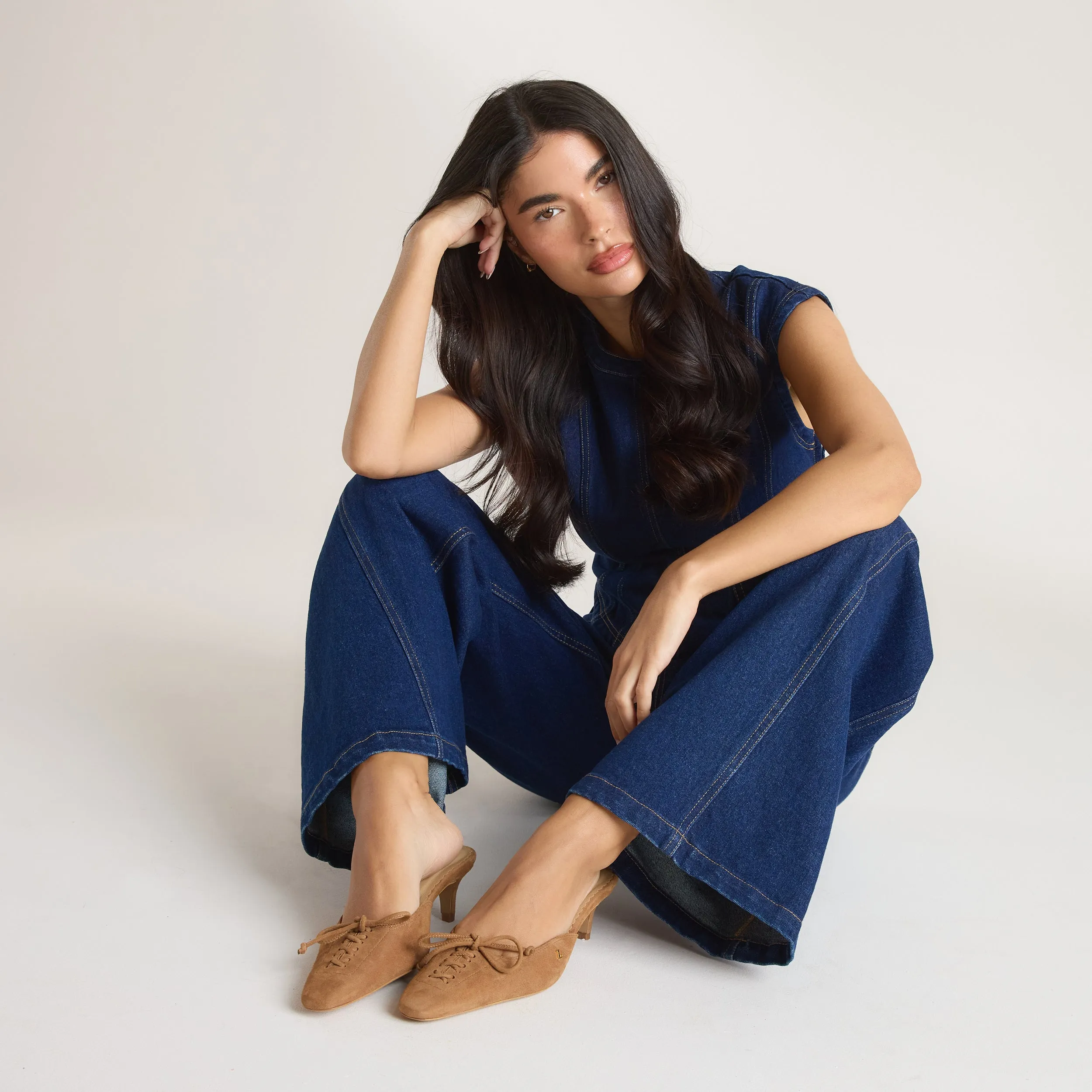 Annabelle Kitten Heels - Tan sold by Lounge Underwear