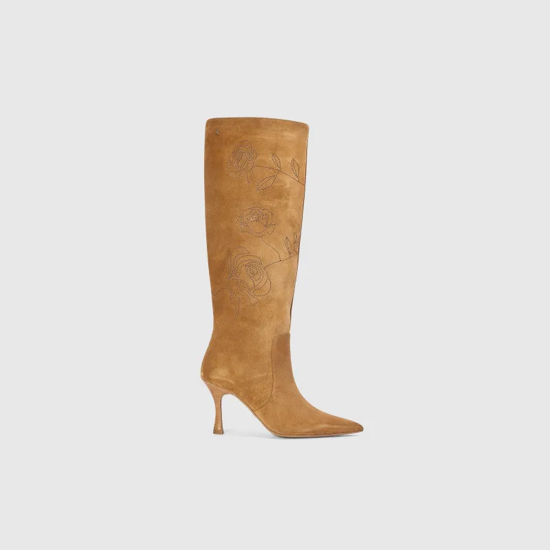 Nova Knee-High Boots - Tan sold by Lounge Underwear
