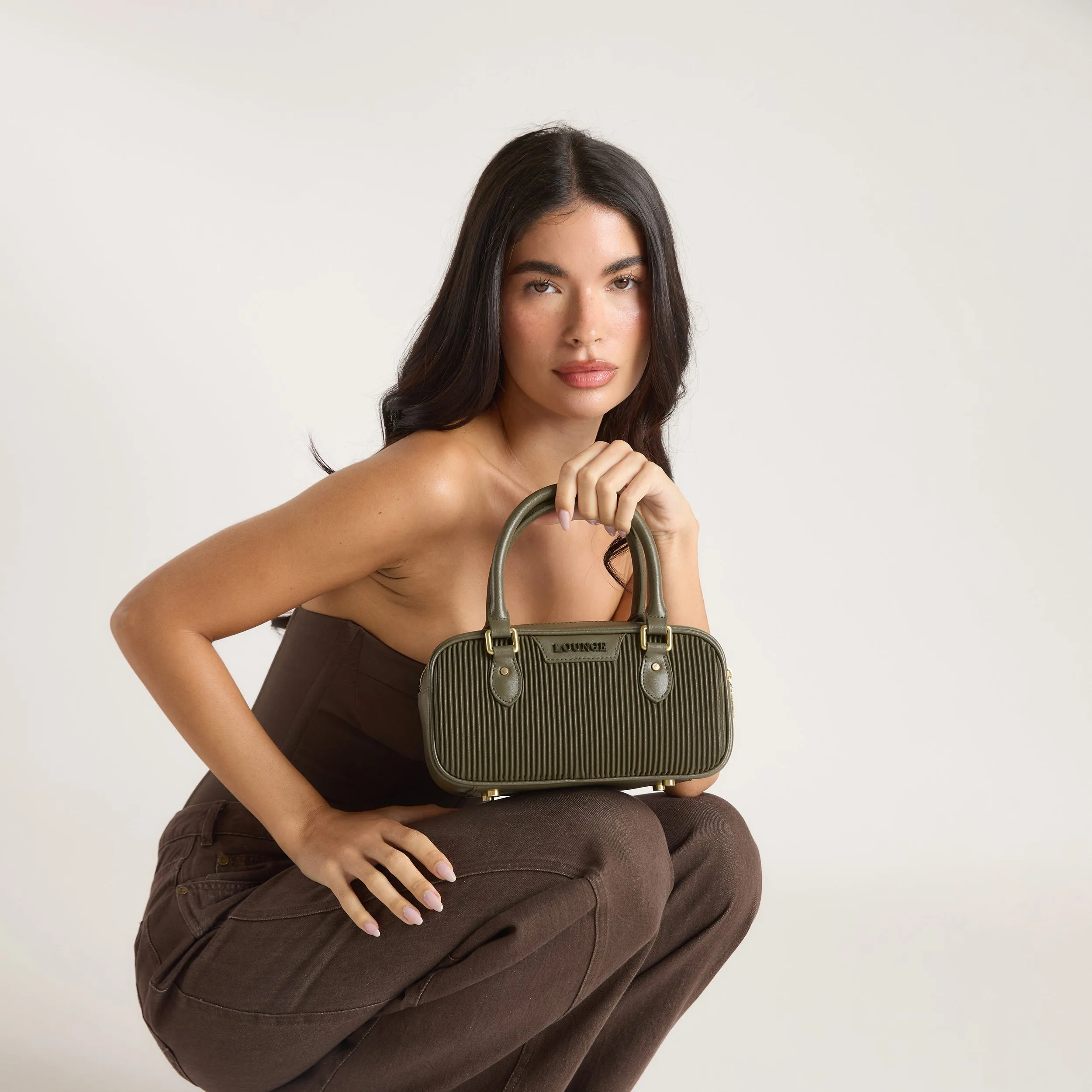 Annika Bowling Bag - Olive sold by Lounge Underwear
