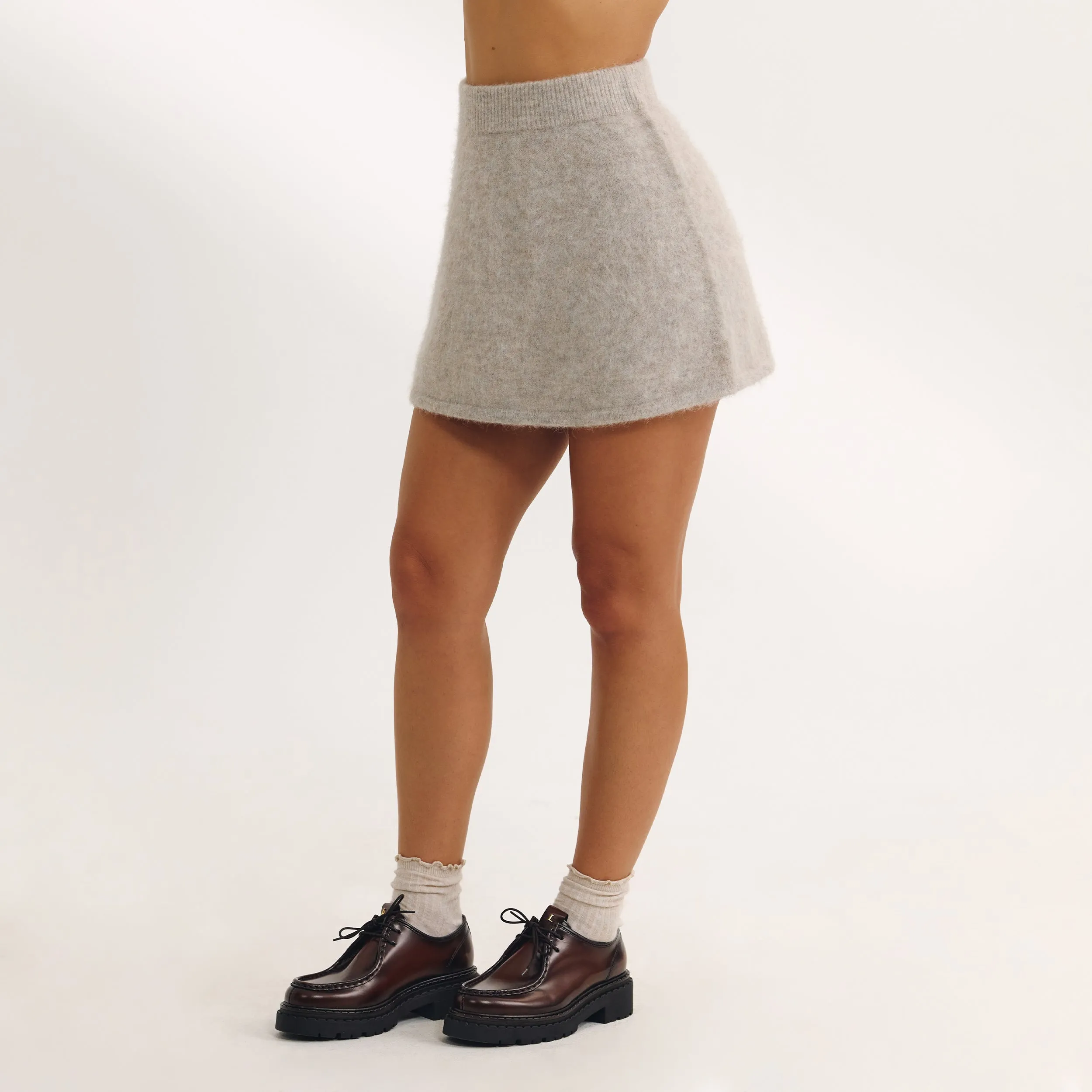 Knitted Mini Skirt - Mink sold by Lounge Underwear product image thumbnail 2