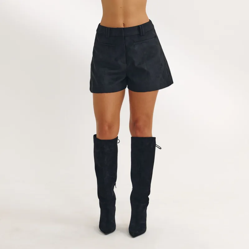 Suedette Shorts - Black sold by Lounge Underwear